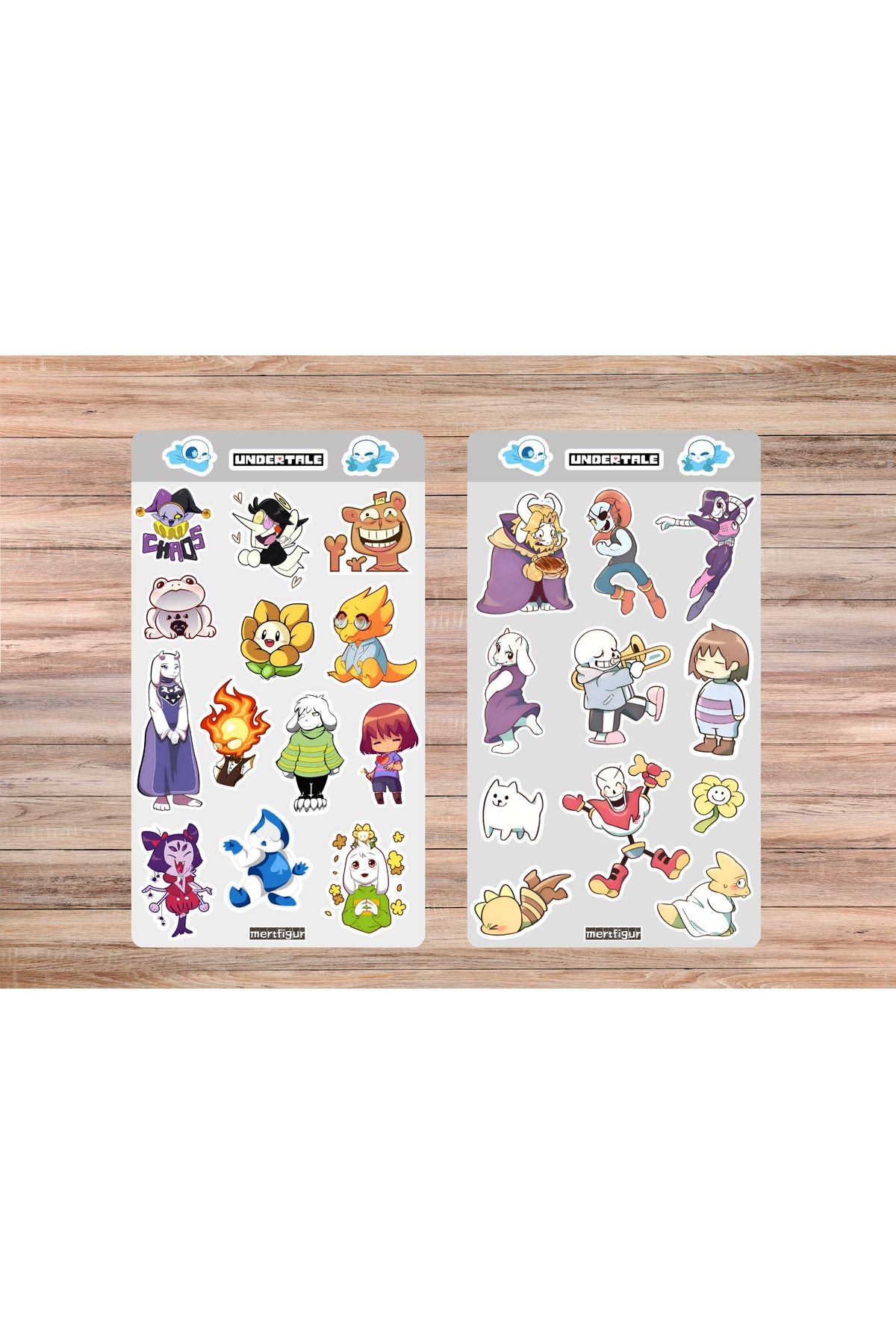mertfigur Undertale Sans Frisk Chara Anime Sticker Etiket