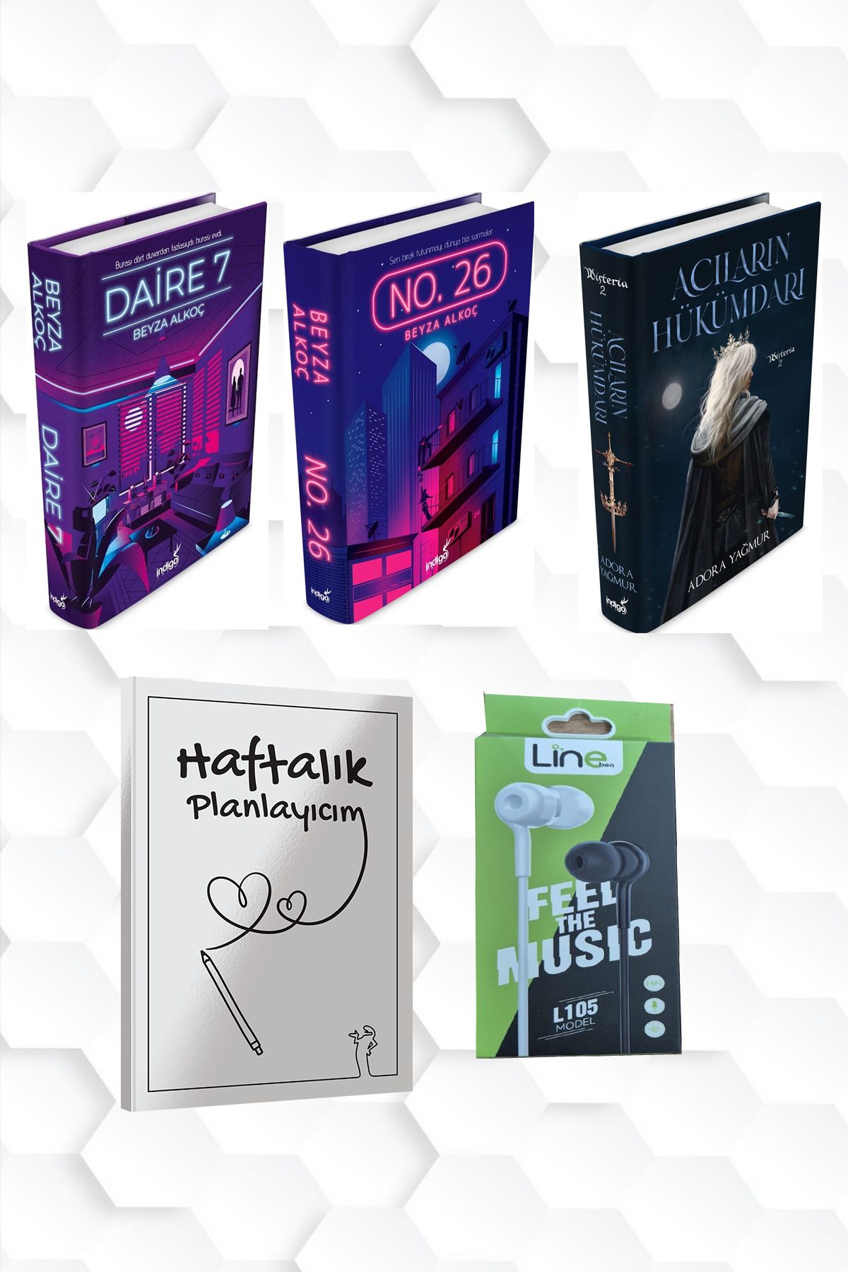 İndigo Kitap CİLTLİ-DAİRE 7-NO 26-ACILARIN HÜKÜMDARI+HAFTALIK PLANLAYICIM (52 HAFTA) KULAKLIK HEDİYE
