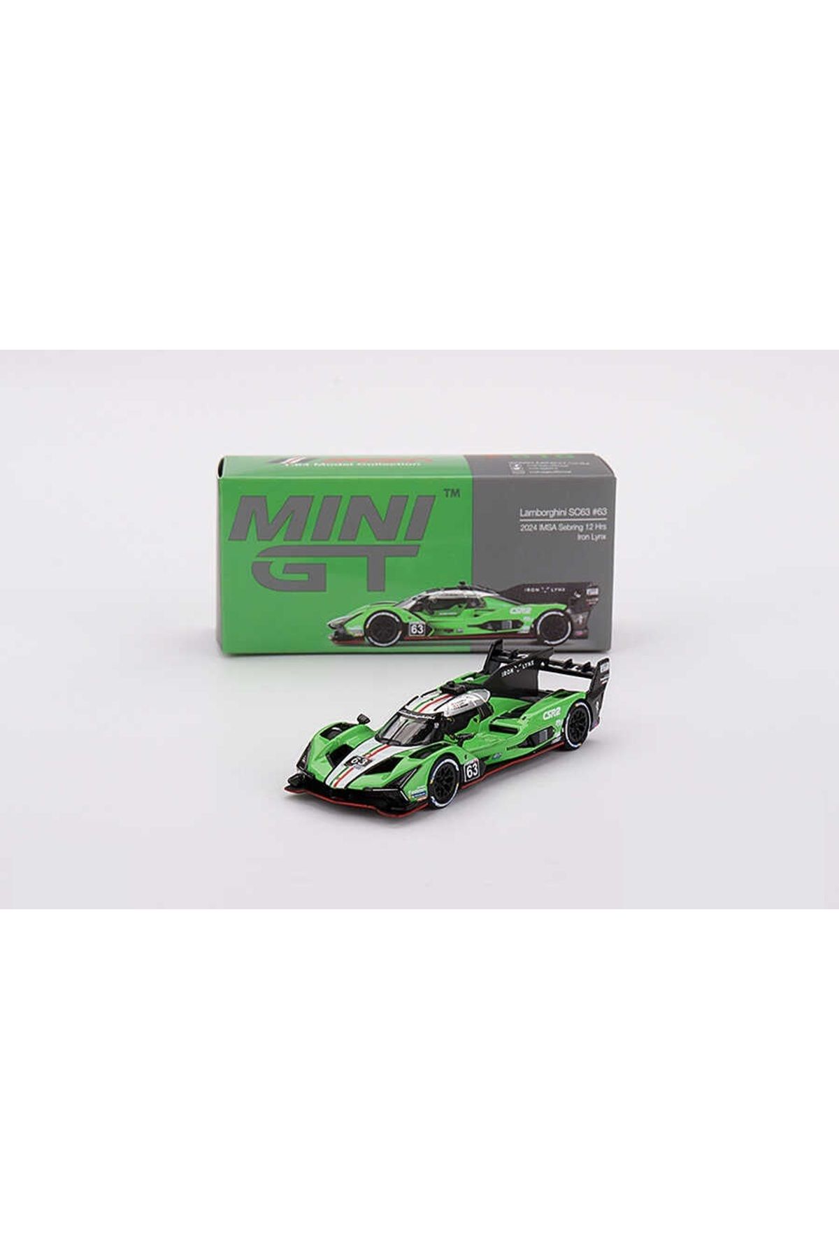 mini gt 1/64 Mini GT 1/64 Lamborghini SC63 #63 Iron lynx 2024 IMSA Sebring 12 Hrs