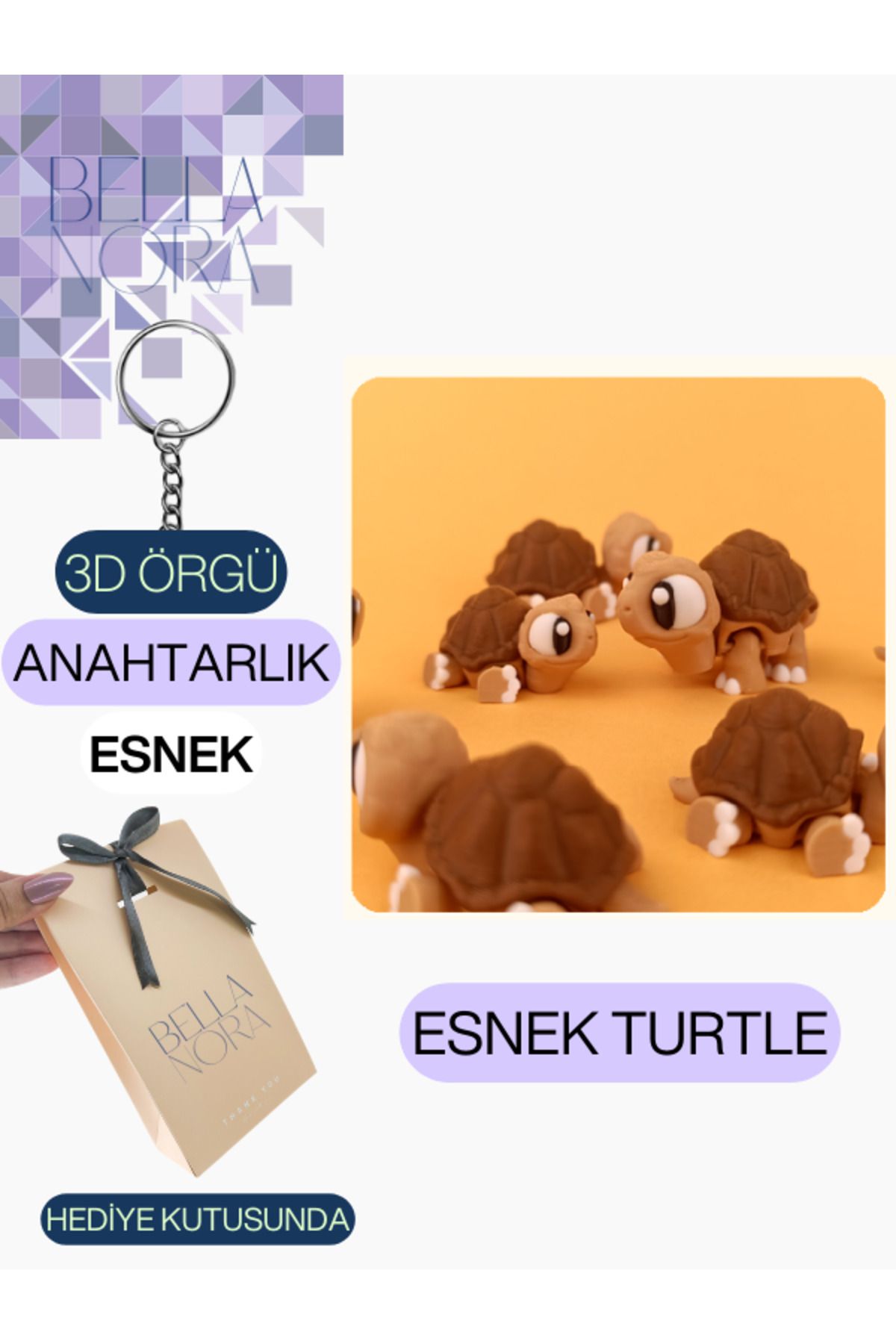 Bellanora Örgü Anahtarlık En Sevilen Animasyon Çizgi Film Hayvan Kahramanları Amigurumi Özel Hediye Kutusunda