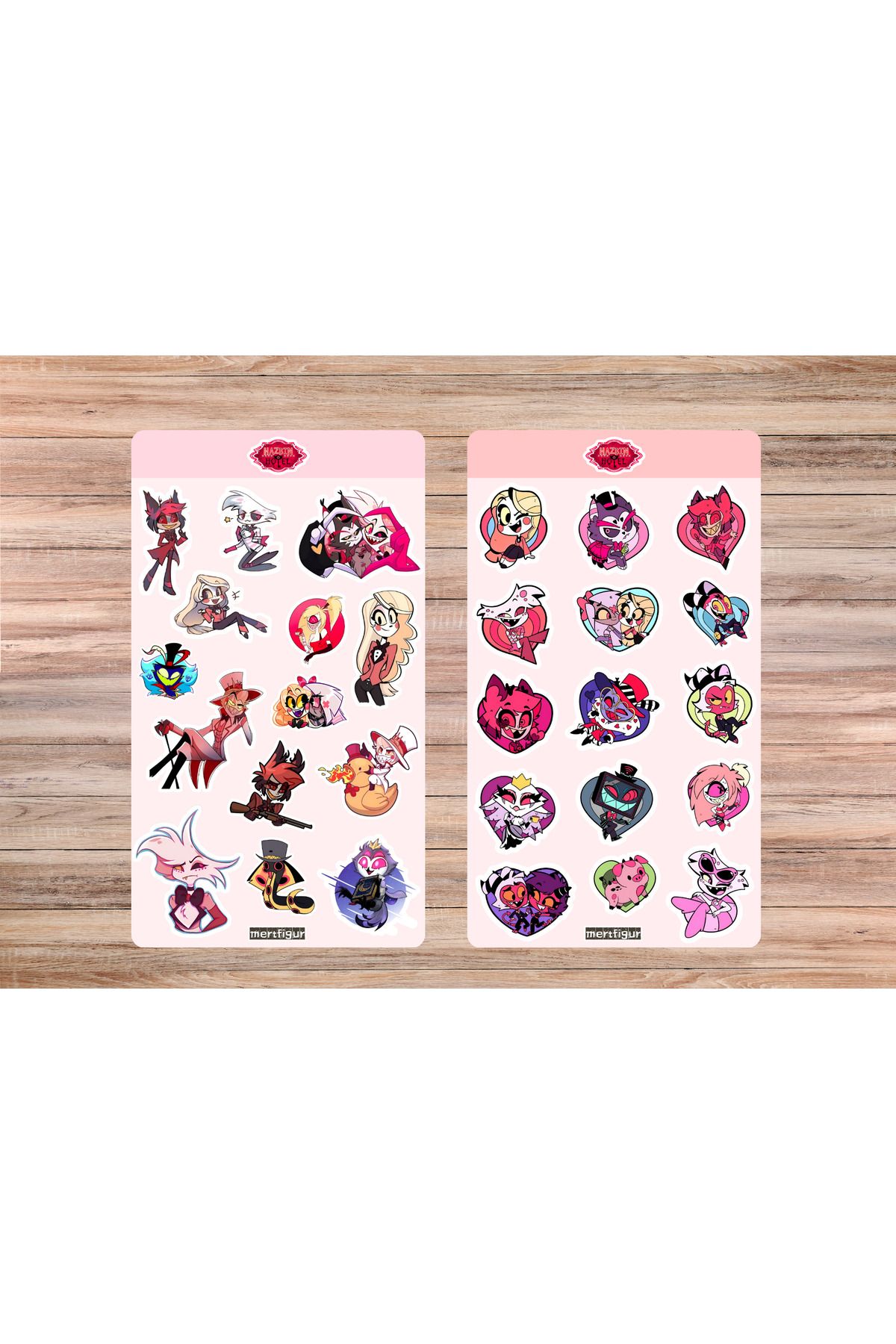 mertfigur Hazbin Hotel Anime Sticker Etiket