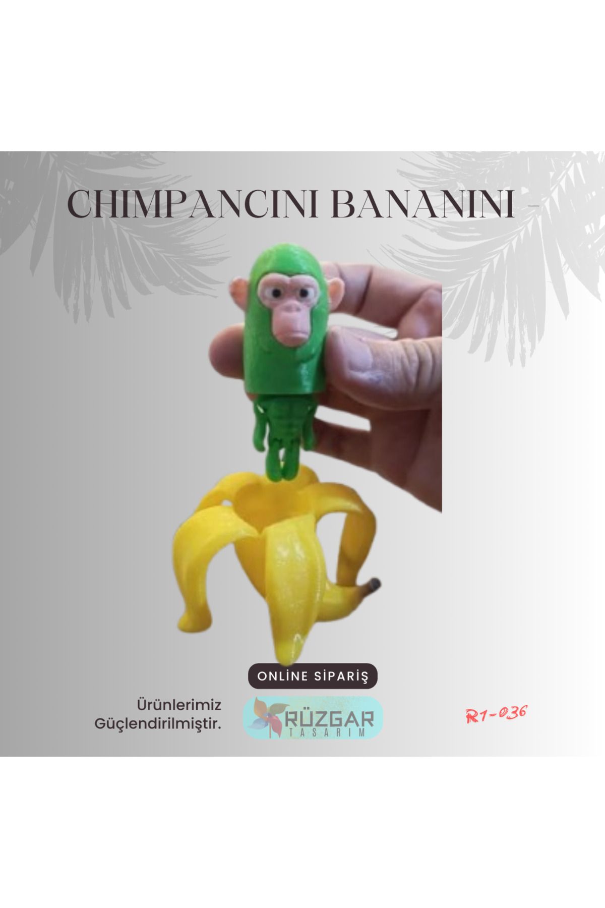 Rüzgar Tasarım CHIMPANCINI BANANINI Tung Tung Sahur Karakteri 12 Cm Figür