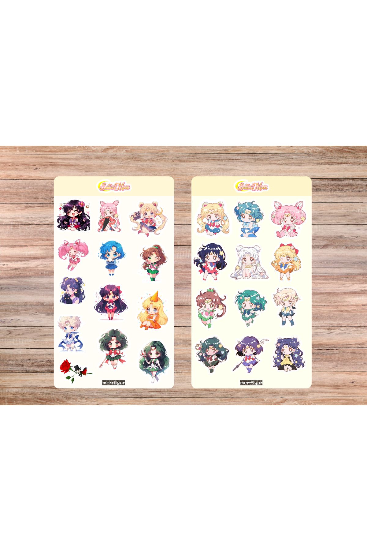 mertfigur Sailor Moon Anime Sticker Etiket