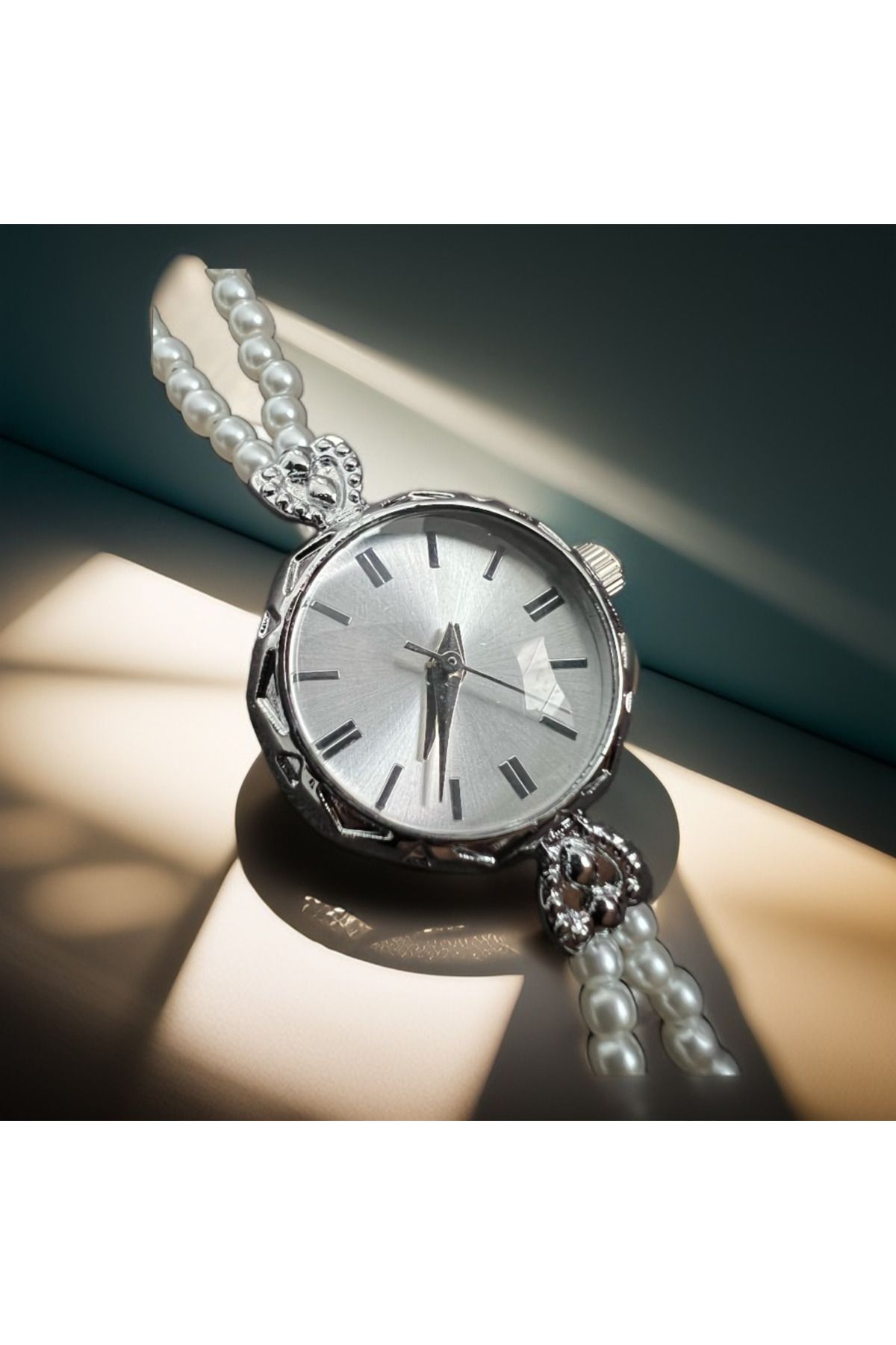 Ayse Jewels İnci Detaylı Gümüş Renk Kadın Saat