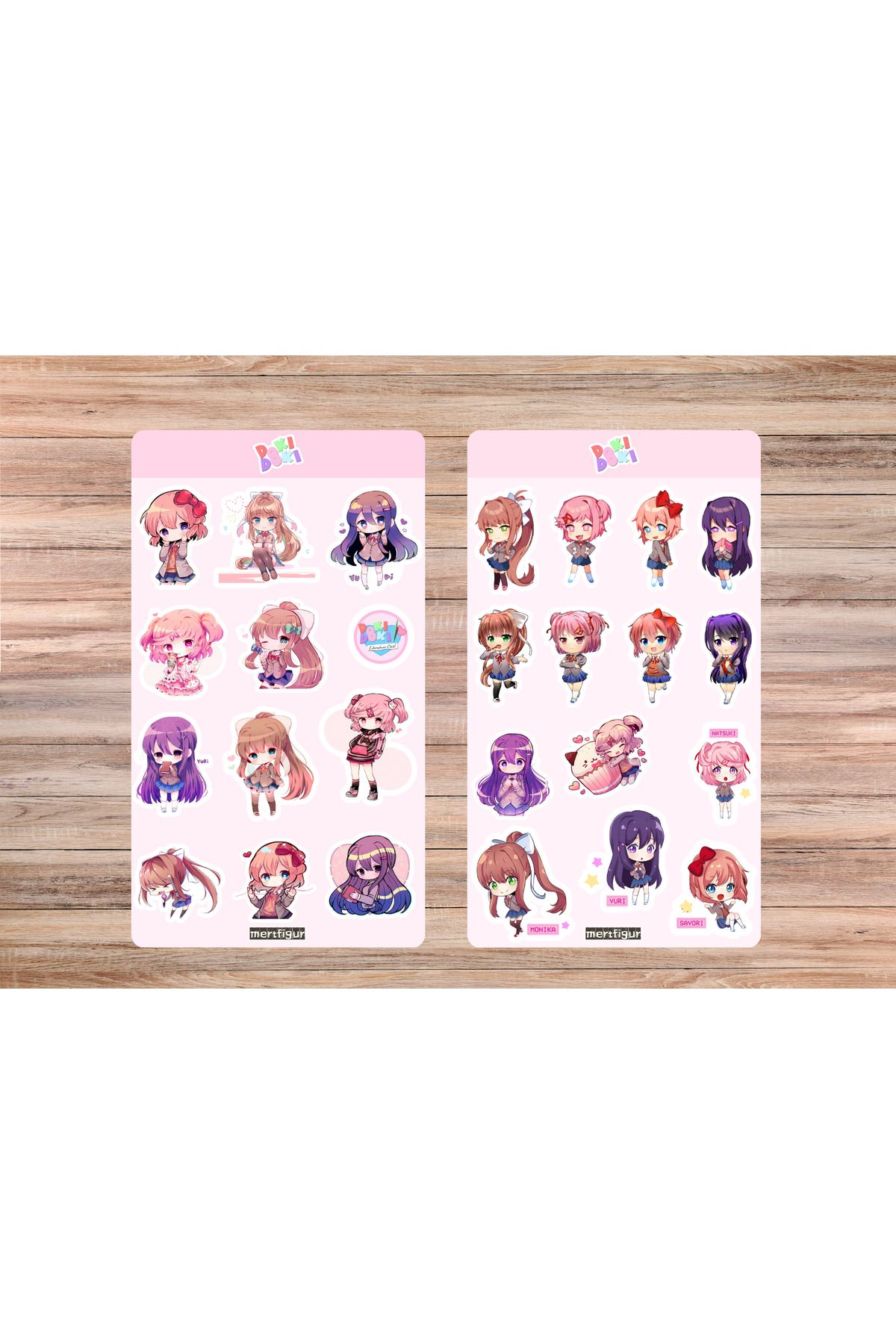 mertfigur DDLC Doki Doki Literature Club Anime Sticker Etiket