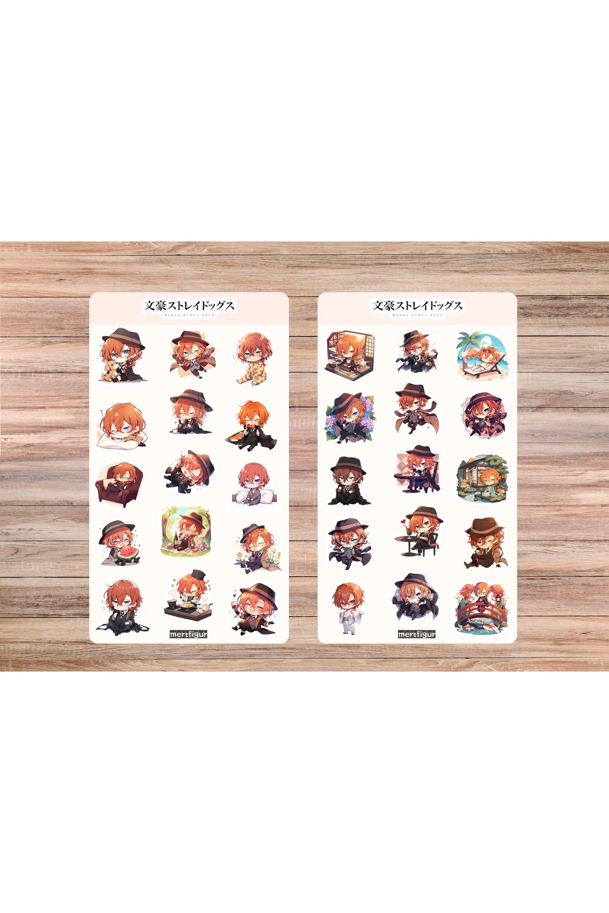 mertfigur Bungo Stray Dogs Bungou Chuya Anime Sticker Etiket