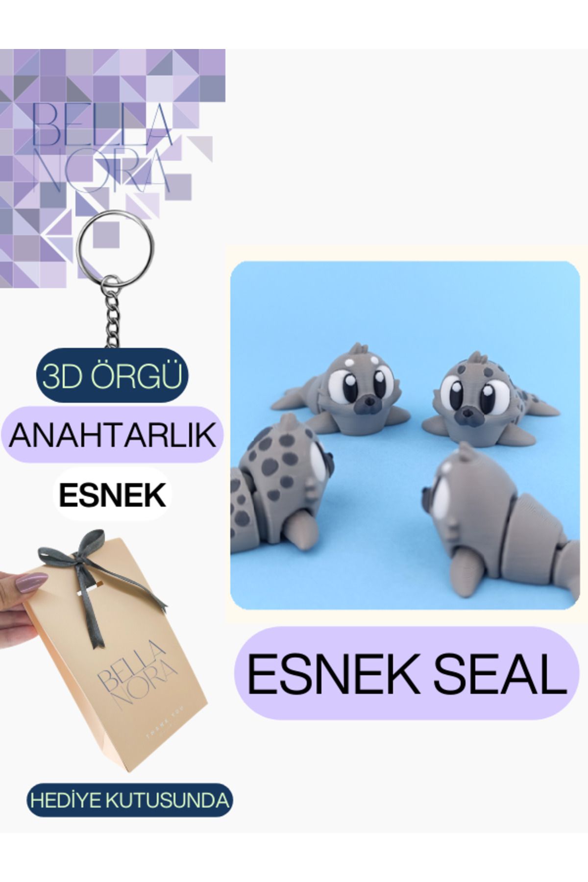 Bellanora Örgü Anahtarlık En Sevilen Animasyon Çizgi Film Hayvan Kahramanları Amigurumi Özel Hediye Kutusunda
