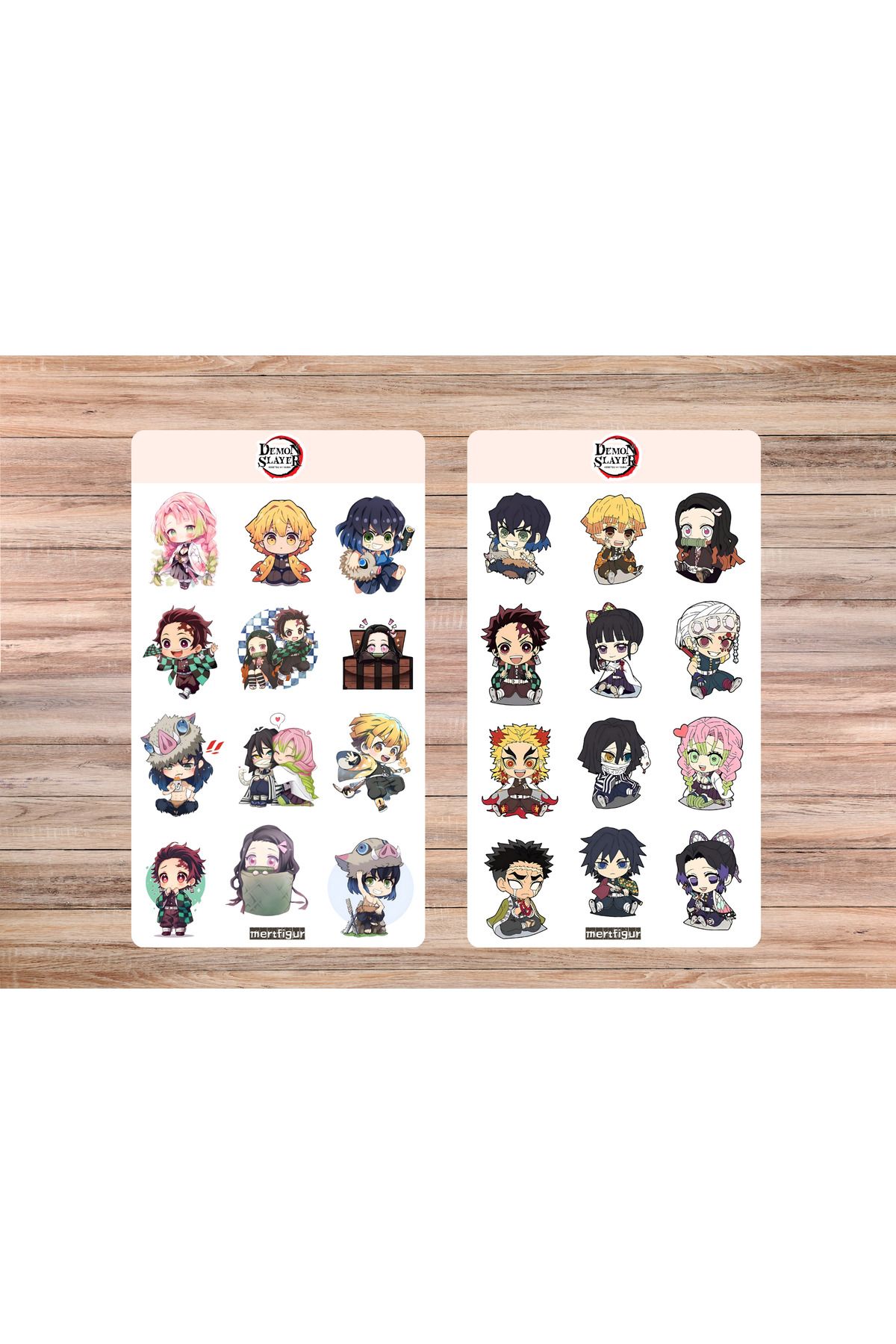 mertfigur Demon Slayer Kimetsu no Yaiba Anime Sticker Etiket