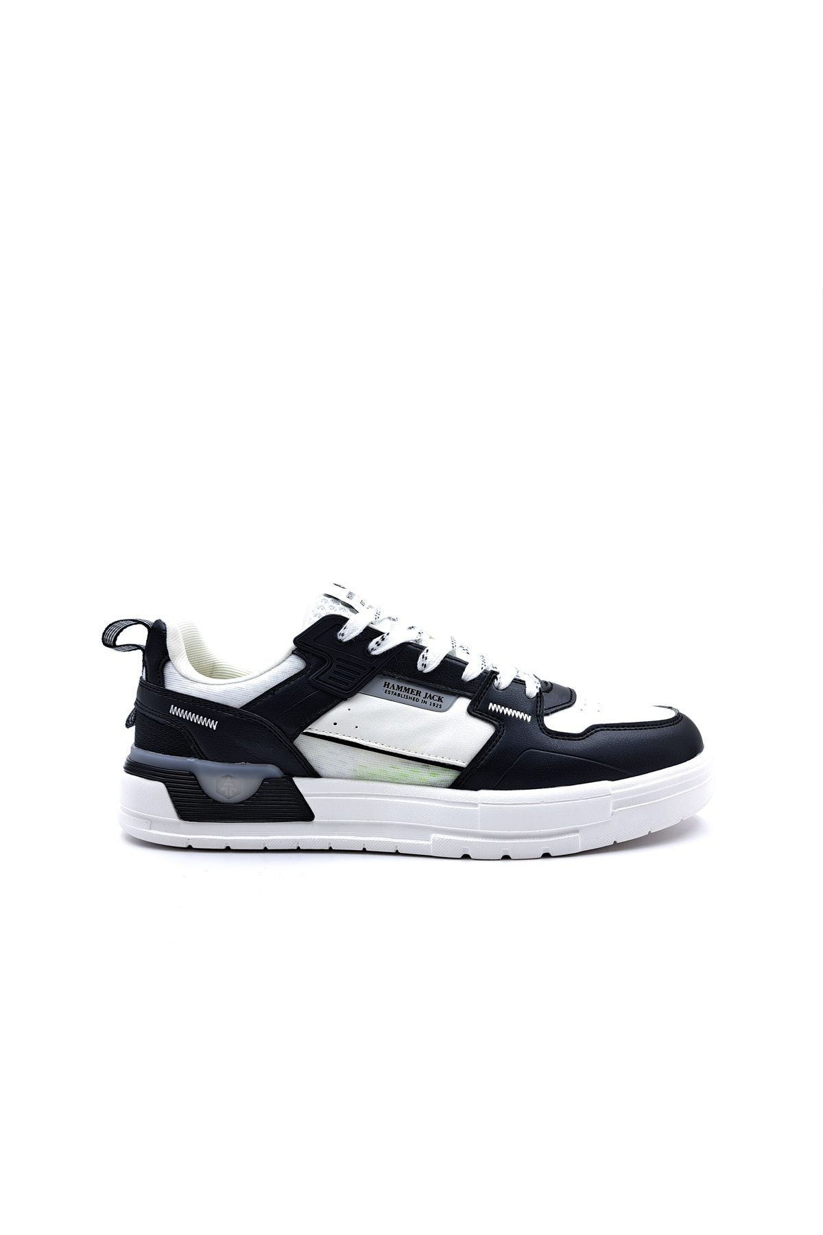 Hammer Jack Hafif Tasarım Siyah Beyaz Erkek Sneaker Ayakkabı