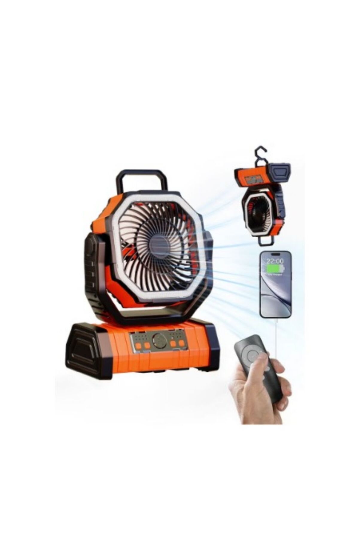 ALBARSHA Joyelink 10000mah Kamp Fanı Led Işıklar, 270° Pivot 4 Hızlı Ultra Uzun Menzil Şarj Edilebilir