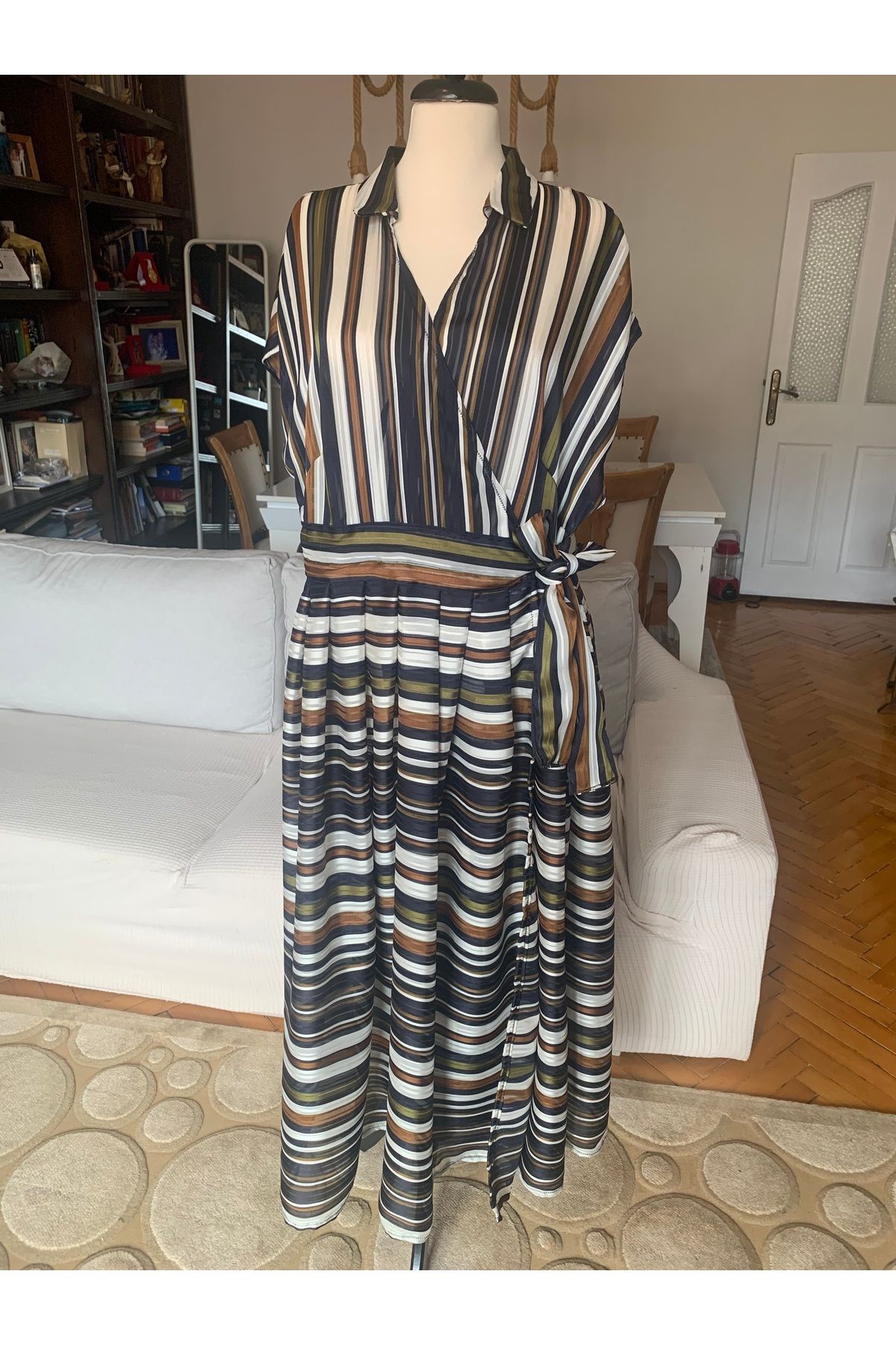 TheChakaCollection Yakma Anvelop Yakalı Elbise