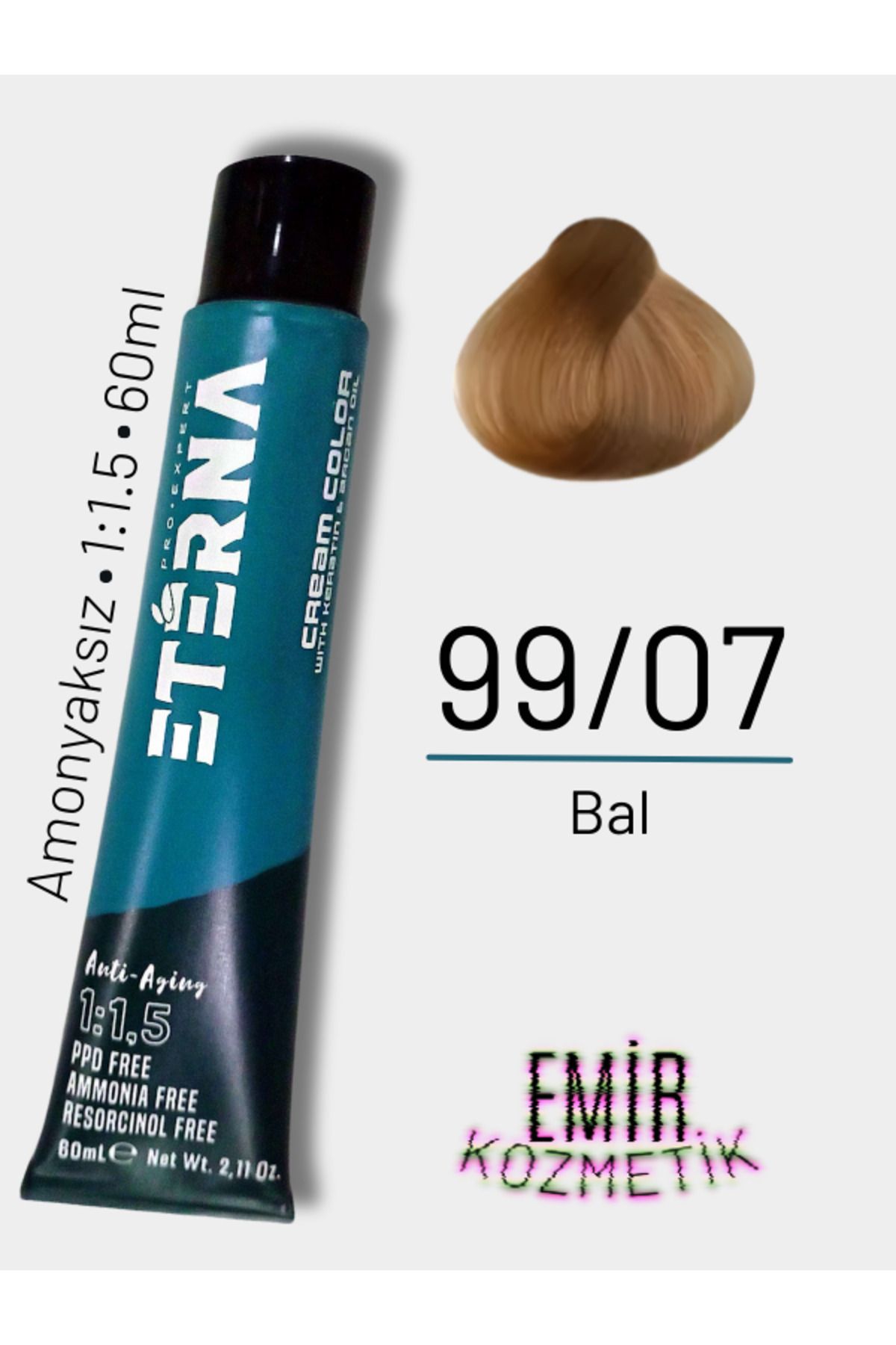 ETERNA Amonyaksız Doğal Saç Boyası - 99/07 Bal