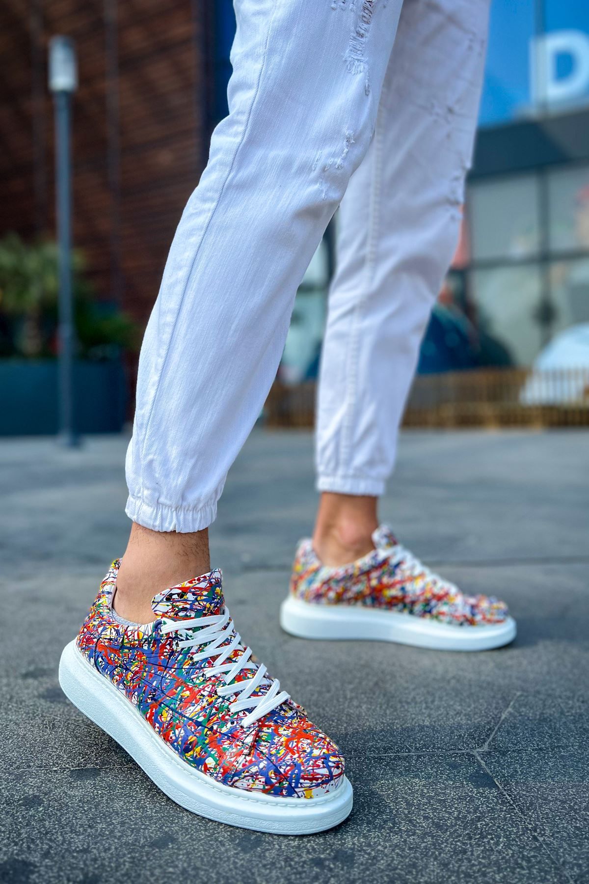 onlinebutik CH254 CBT Pittura Erkek Ayakkabı 537 CRAZY SPLUSH BEYAZ