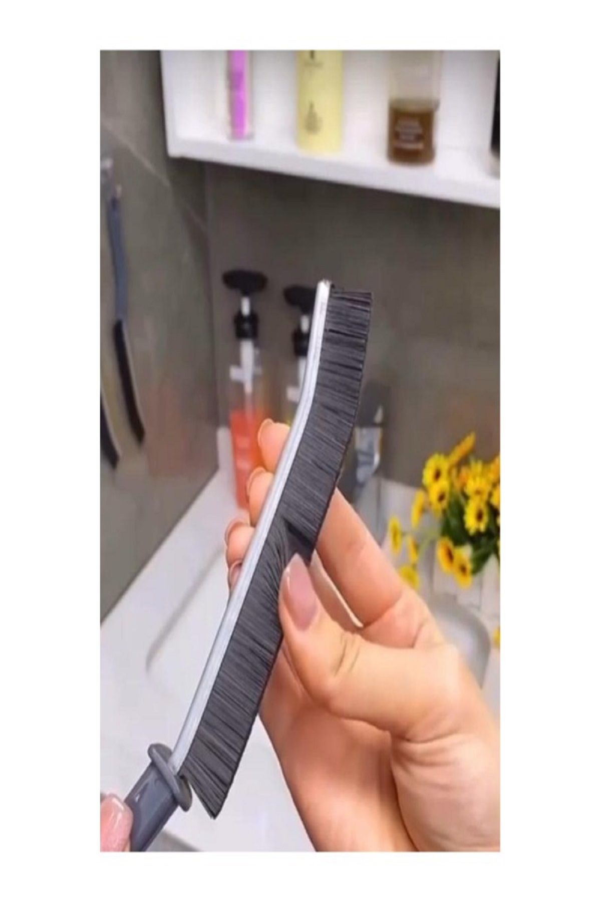 Birmem Çok Amaçlı İnce Temizlik Fırçası Derz Arası Banyo Mutfak Lavabo Detay Temizleme Fırçası 1 Adet