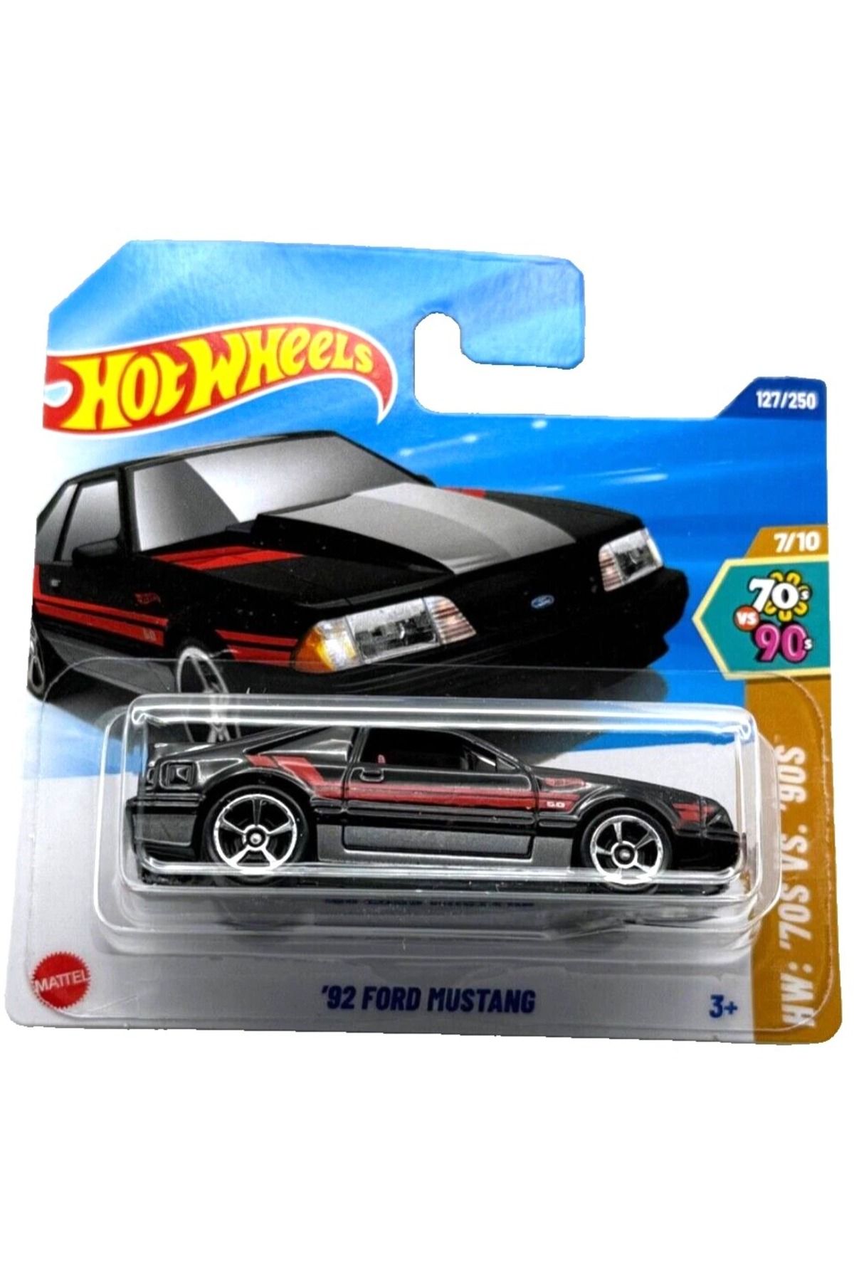 HOT WHEELS ‘92 Ford Mustang – 127/250 HW 70s vs 90s Serisi Diecast Model Araba
