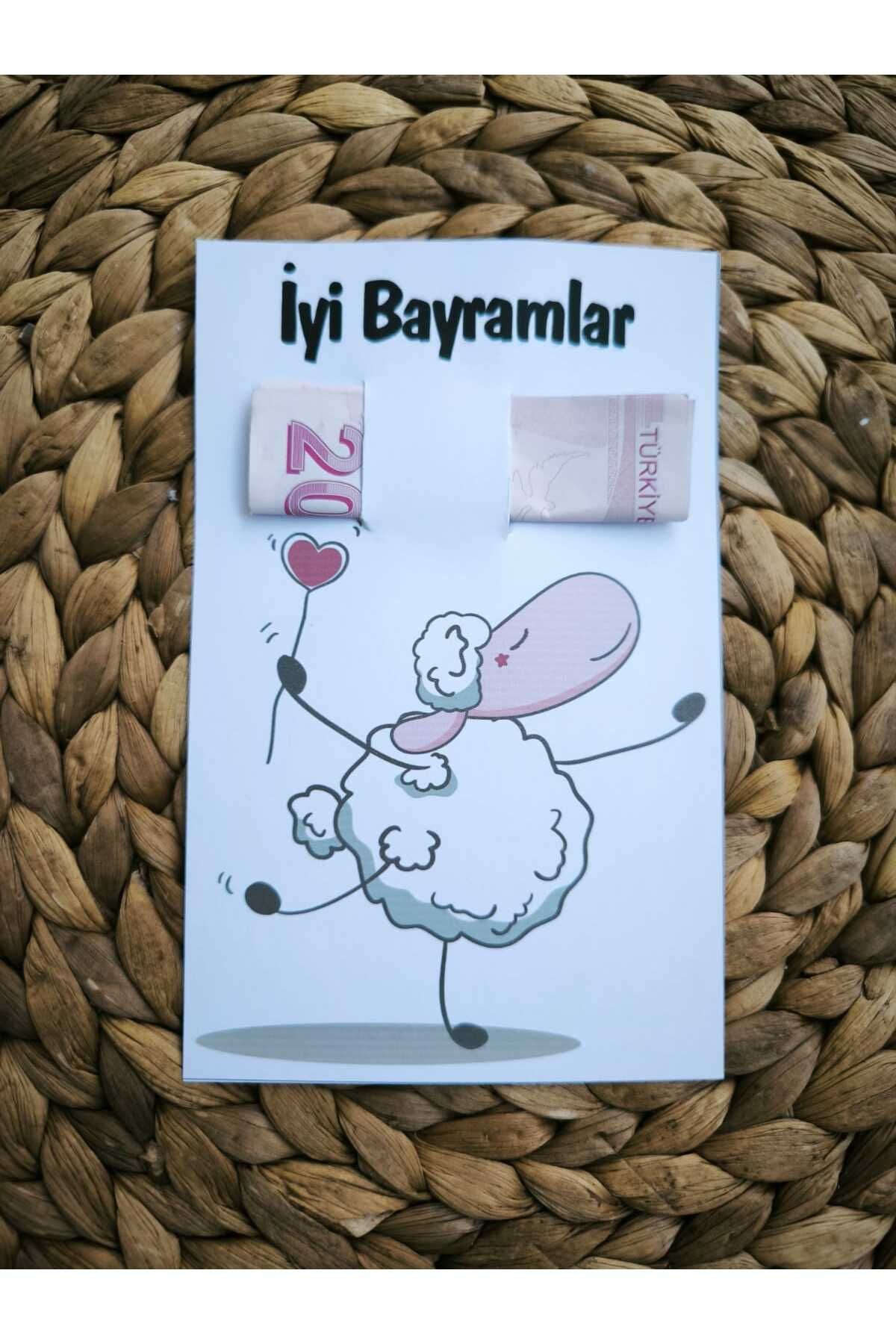 SelisCraft 16'lı İyi Bayramlar Tebrik Kartı - Para Kartı - Bayram Harçlık Kartı - Model 8- 9x14cm