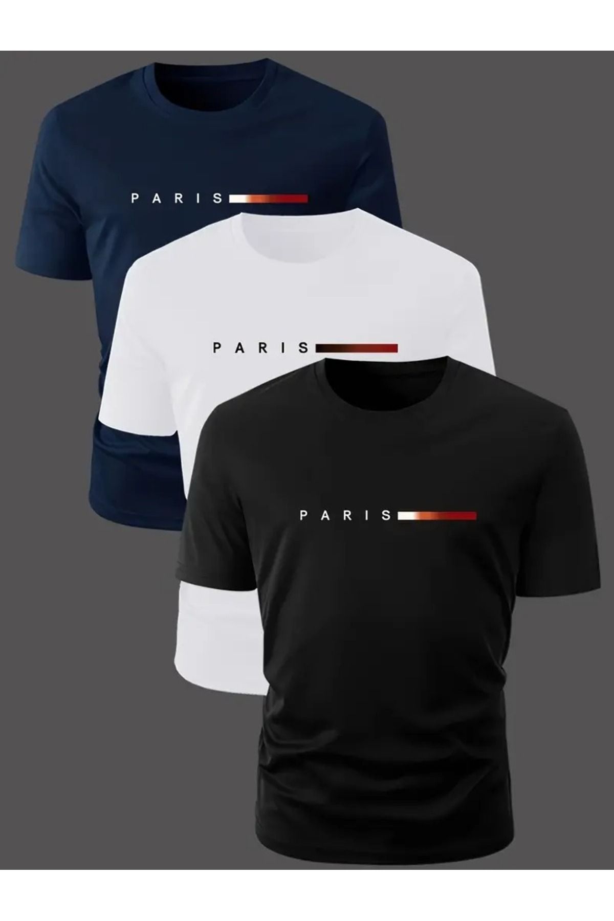 PAVRO Unisex Tshrt Pavro rahat kesim prs baskılı renkli çoklu renkli kaliteli tshrt