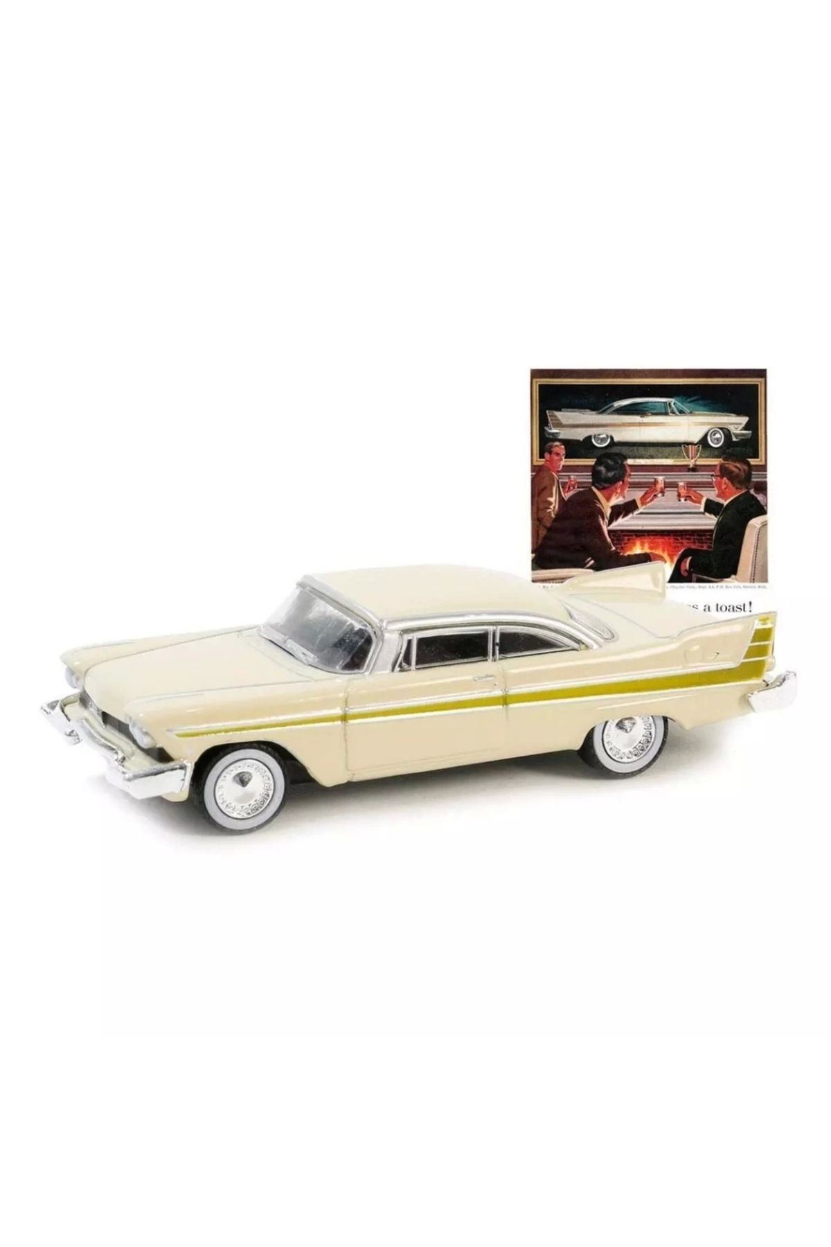 Eng Nessiworld Greenlight 1/64 Vintage Ad Cars Series 10- 1957 Plymouth Fury