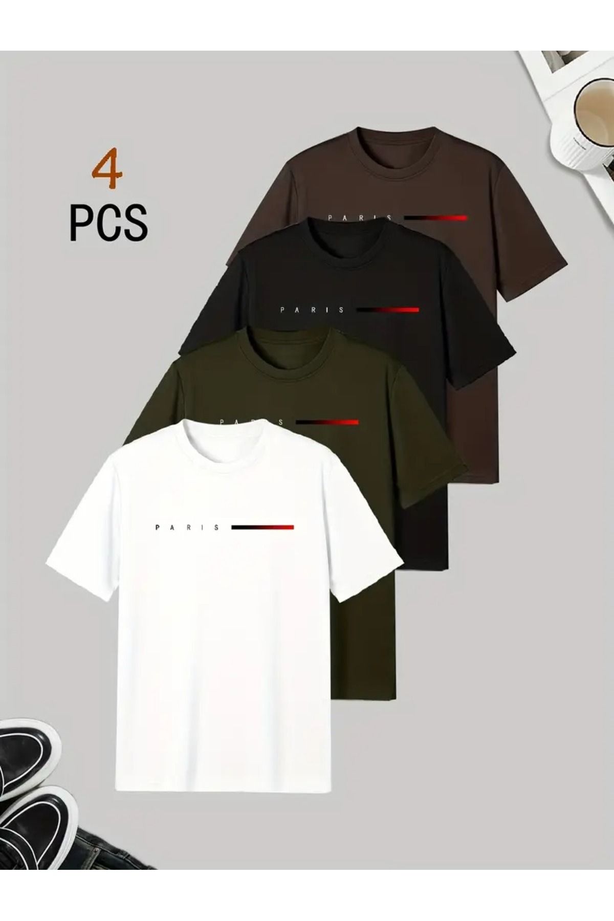 PAVRO Unisex Tshrt Pavro rahat kesim prs baskılı renkli çoklu renkli kaliteli tshrt