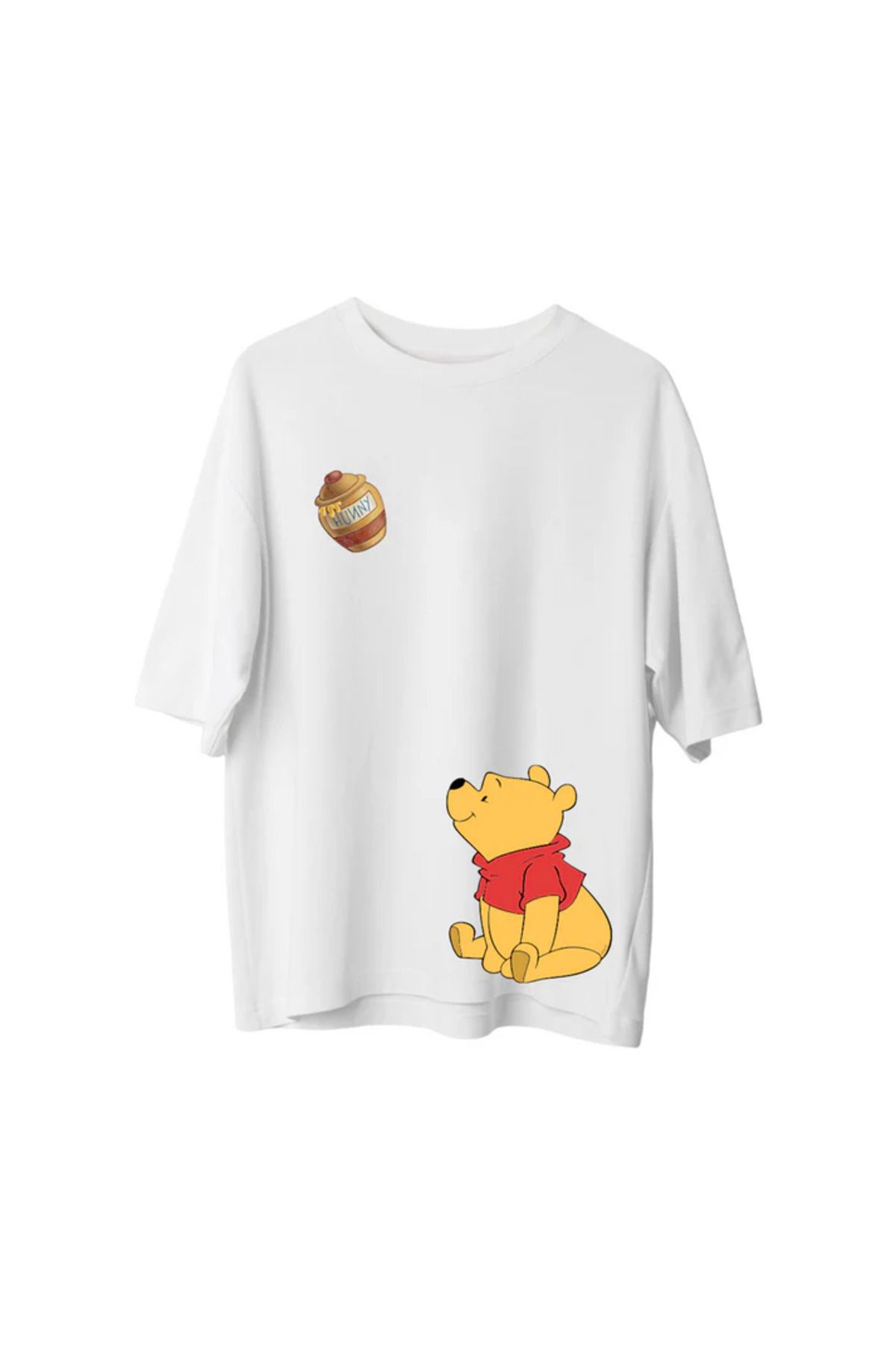 SVART WEAR Pooh & Honey Baskılı T-Shirt Oversize Unisex Tişört