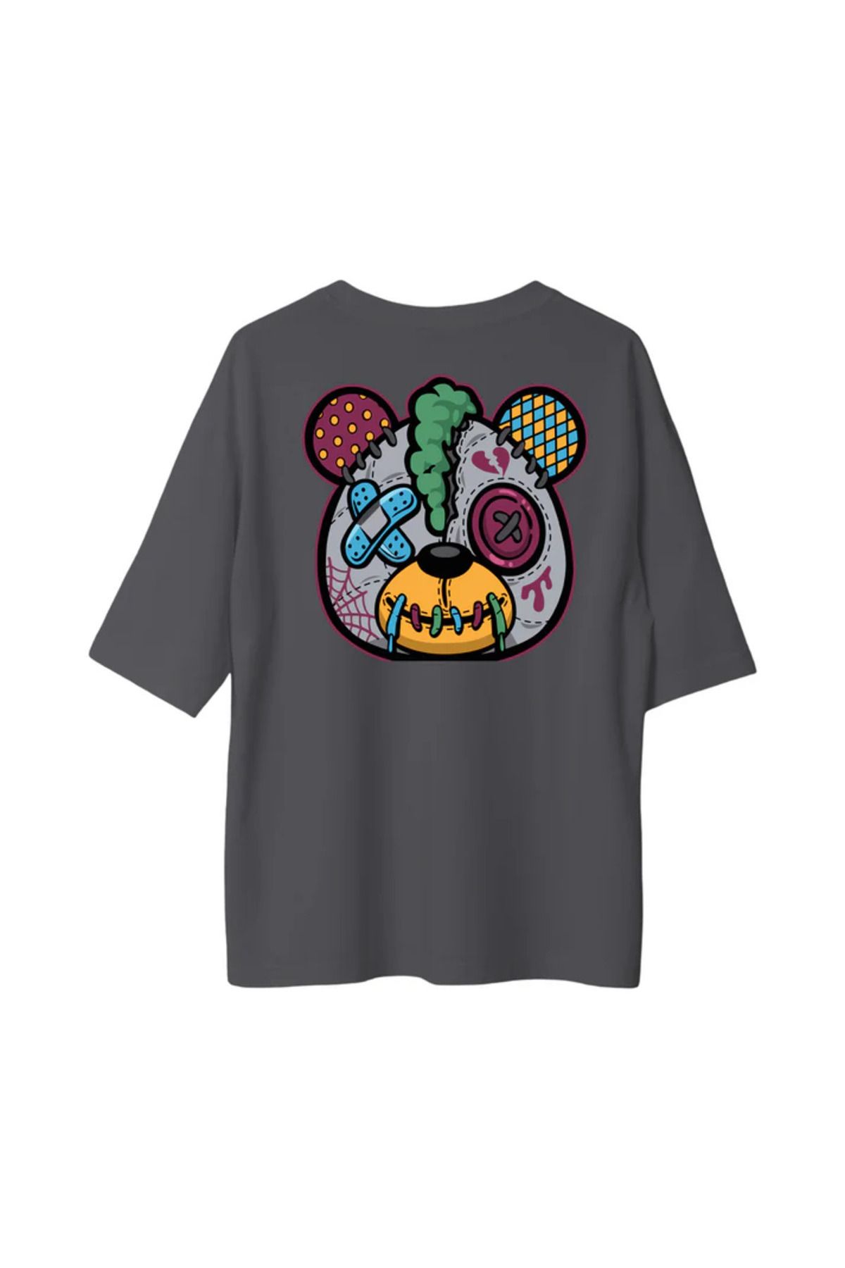 SVART WEAR Cartoon Drummer Rock & Roll Baskılı T-Shirt Oversize Unisex Tişört