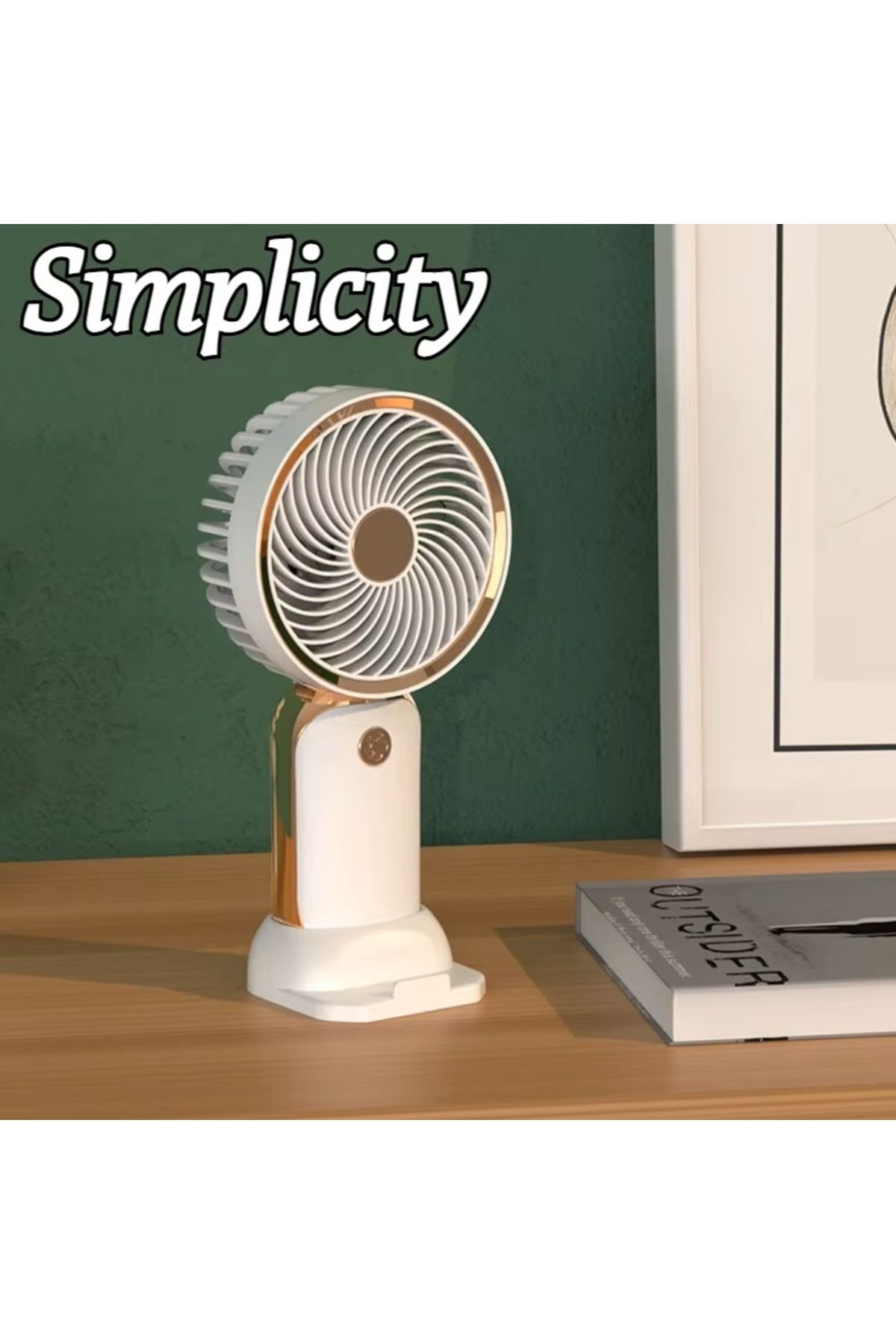 Zoli Taşınabilir Çok Hafif Şarjlı Mini El Vantilatörü, Serinletici Mini Fan