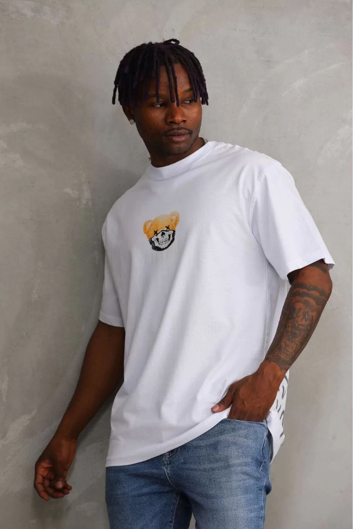 İndigo Park Tişört erkek Unisex Baskılı Oversize T-Shirt