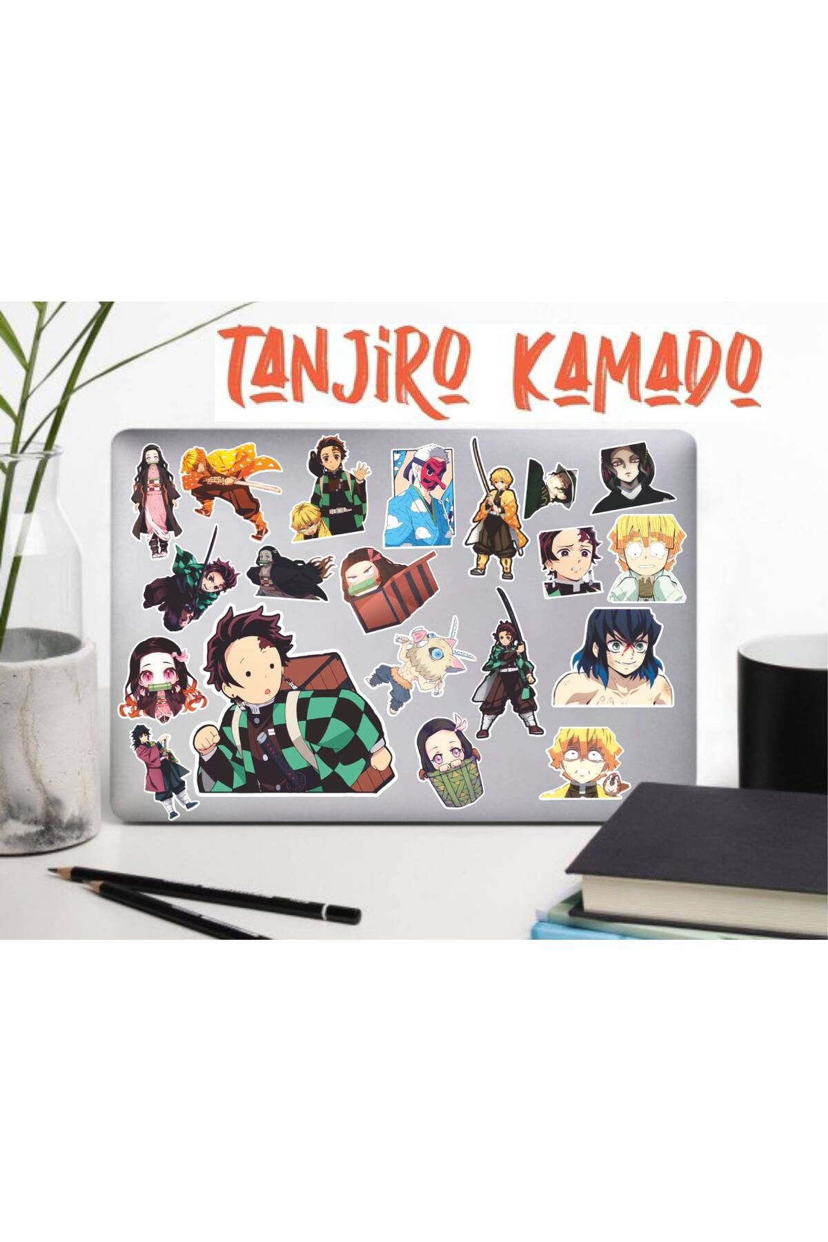 hediyenebak Tanjiro Kamado Sticker Seti | Laptop Ajanda Pc Tablet Telefon Defter Etiket Bullet Journal