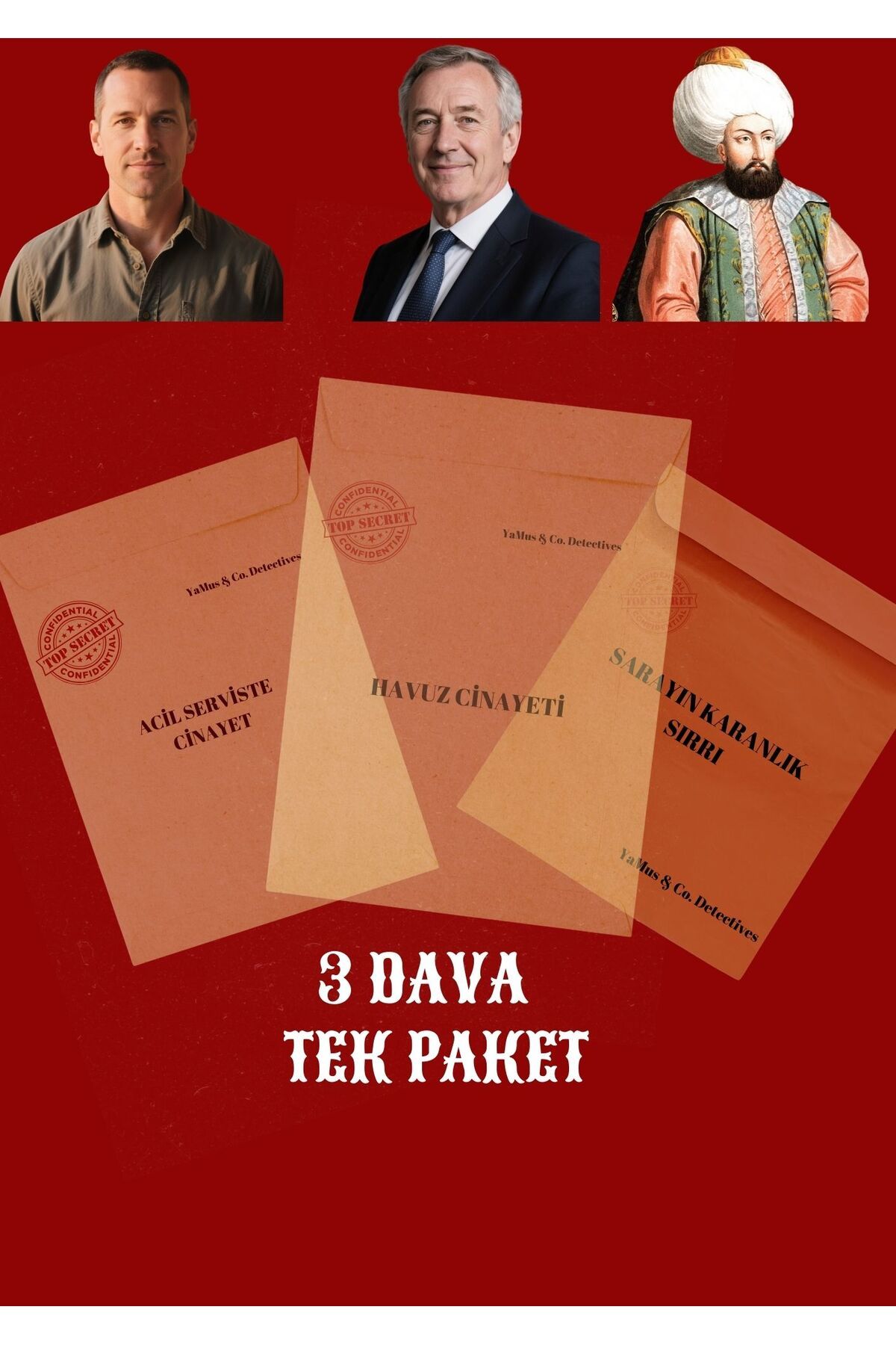 YaMusBlocks 3 Dava Tek Paket, Cinayet Çözme Ve Katili Bulma Oyunu, Suçluyu Bulma Dedektif Oyunu