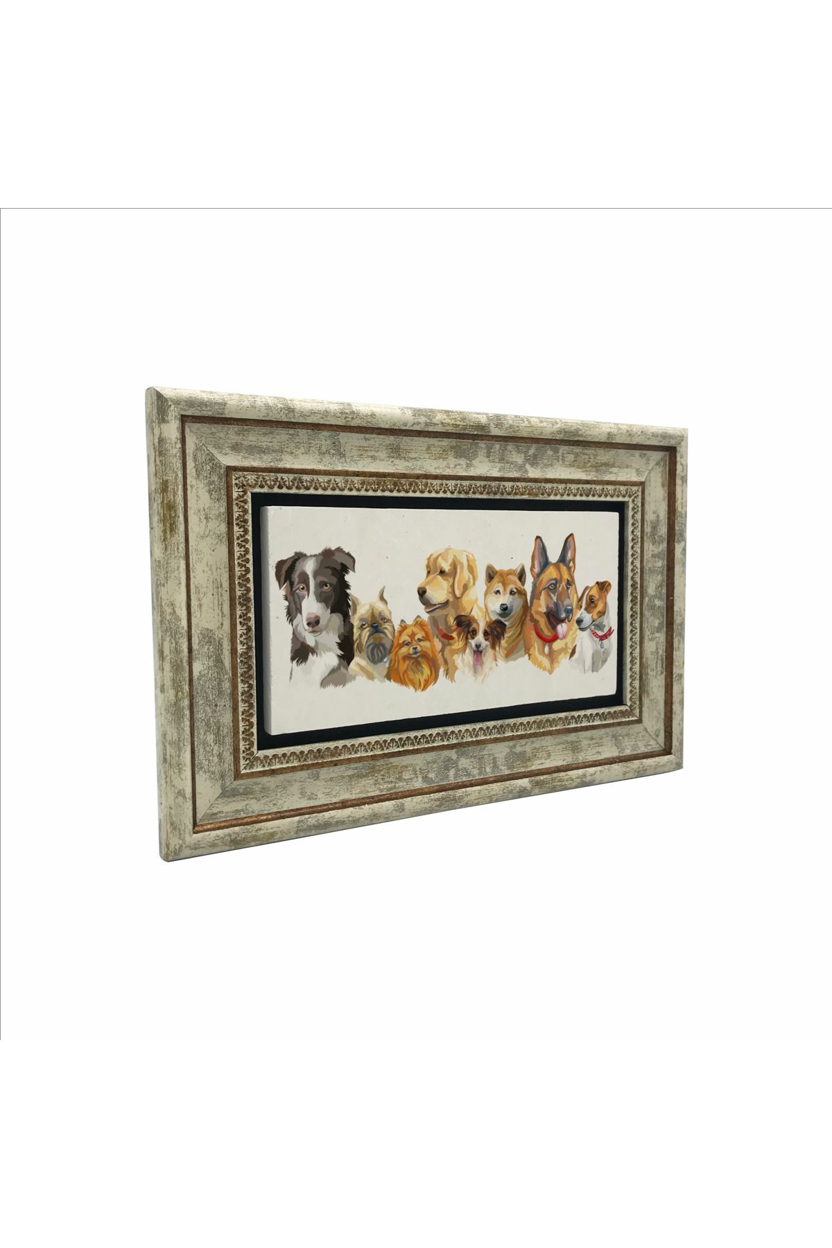 Sadrazam Sevimli Köpekler Baskılı Doğaltaş Tablo (20 X 30 DRG-101)