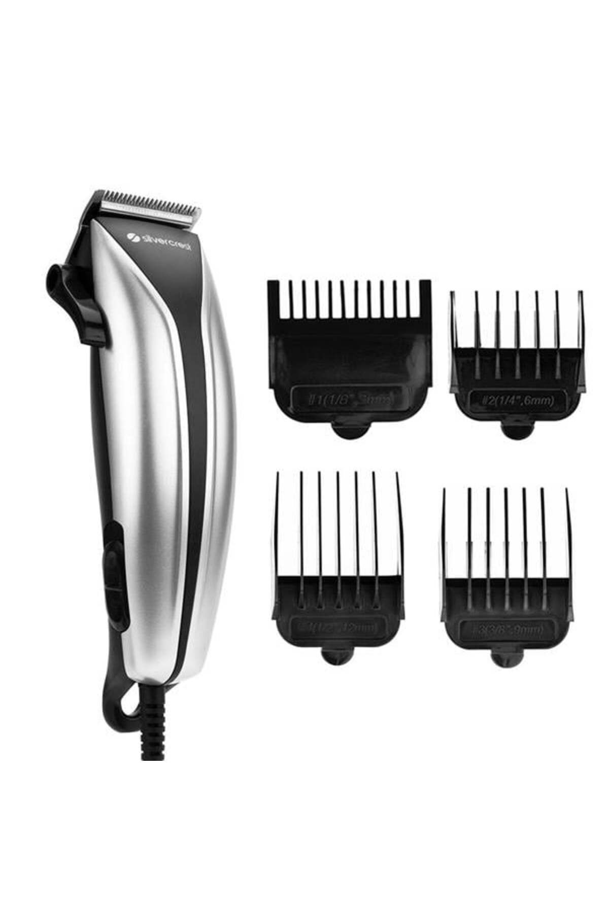 ÖYKÜ VE YİĞİT Silver Crest SC-6601S Sessiz Pivot Motor Saç Sakal Kesme Tıraş Makinesi Konik Kol İle Bıçak Ayarlı