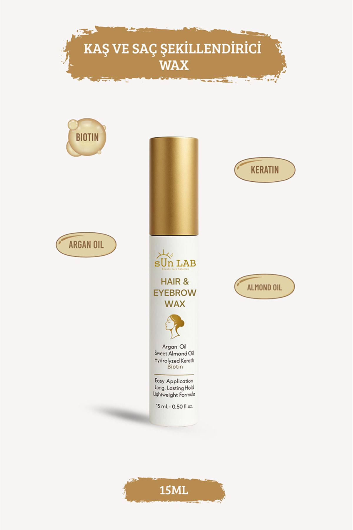 sun lab beauty care solution Kaş Ve Saç Sabitleyici, Şekillendirici Wax (Keratin)