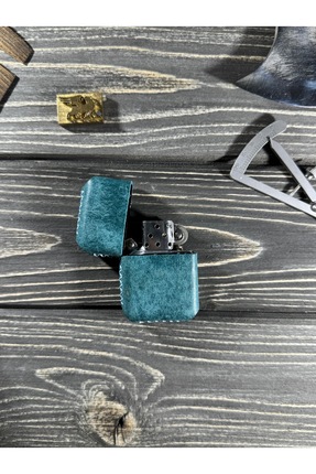 griffon leathers goods craft Kişiye Özel Benzinli Premium Deri Kılıflı Çakmak