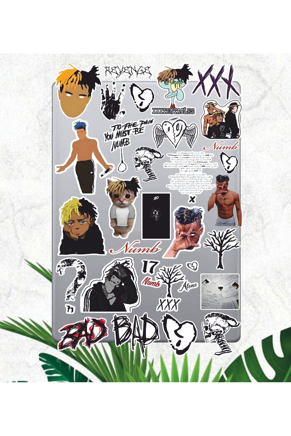 hediyenebak XXXTentacion Sticker Seti | Laptop Ajanda Pc Tablet Telefon Defter Etiket Bullet Journal