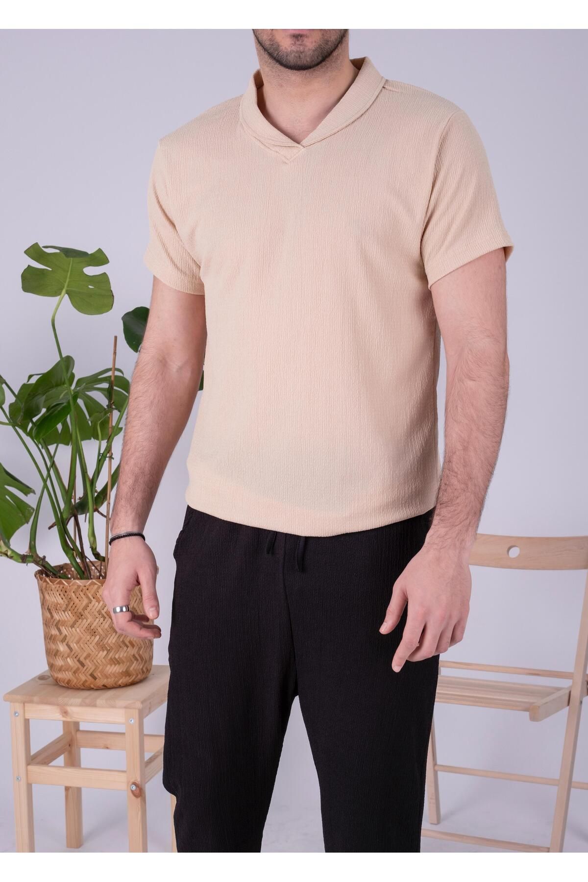 JAMPY Erkek Keten Gömlek Takım Özel Üretim Ferah Oversize Bürümcük Kumaş Alt Üst Gömlek Jogger Takım