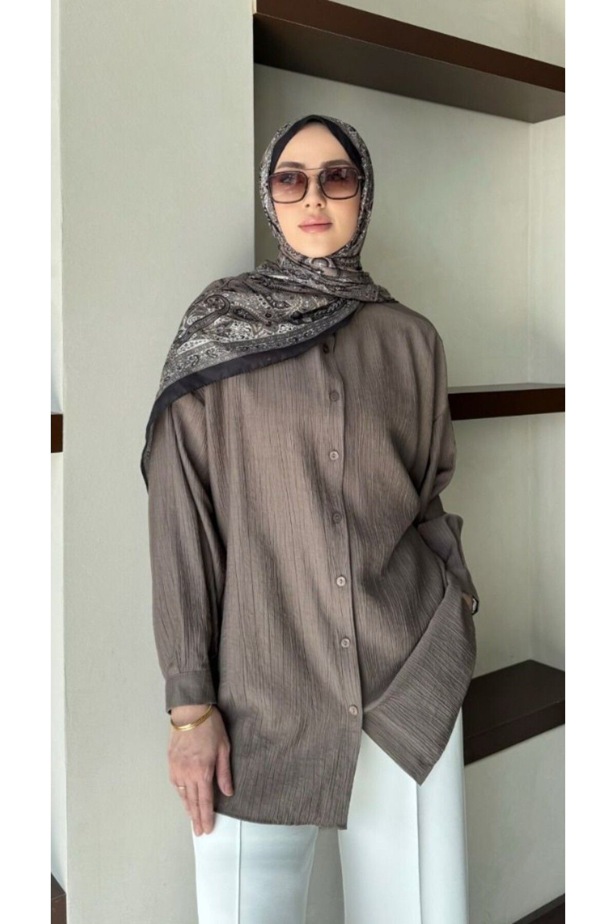 Nefise Tekstil Önden düğmeli tunik