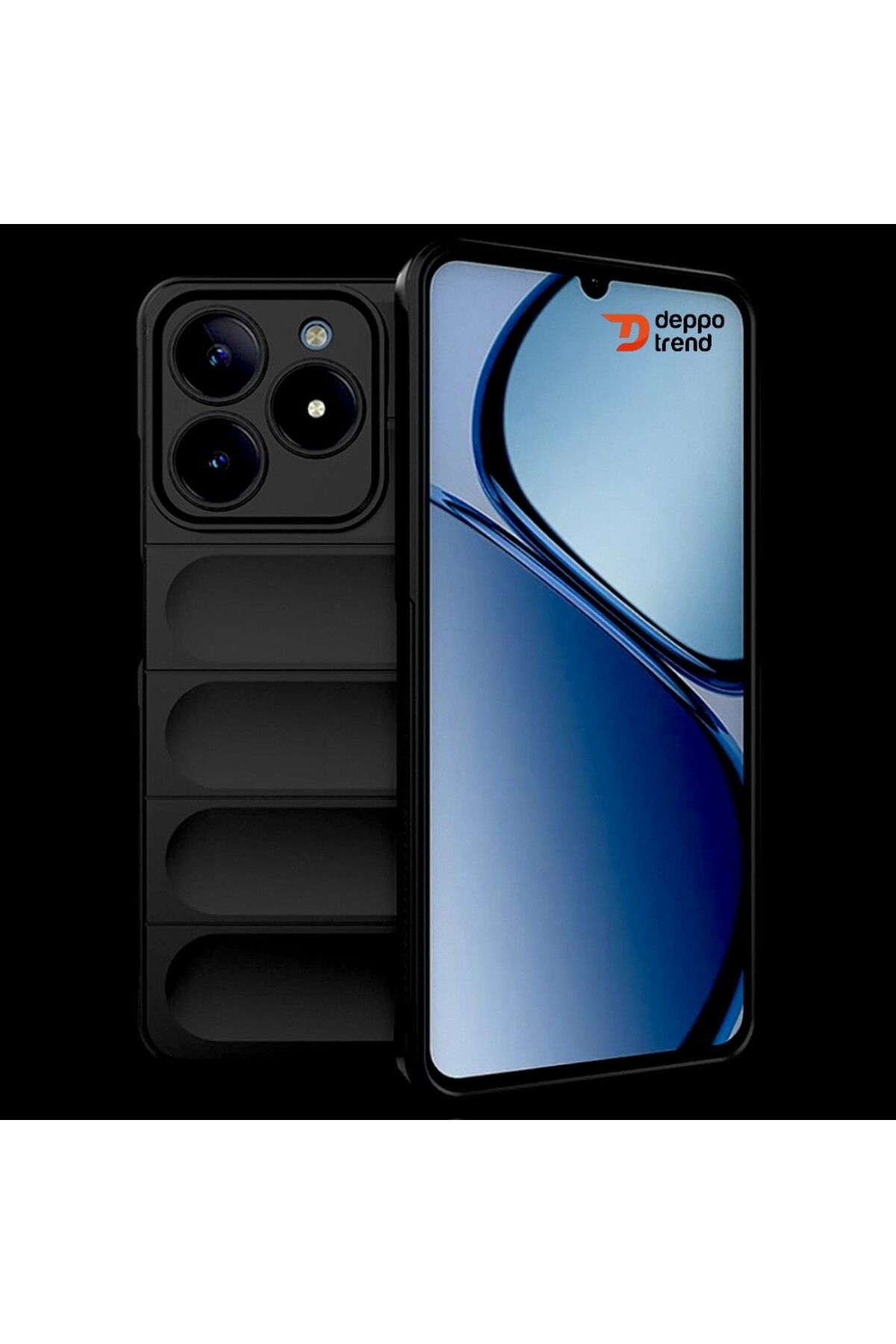 Deppo Trend Realme C61 Uyumlu Kılıf Kamera Korumalı Darbe Emici Şık Tasarımlı Koruyucu Silikon Kapak