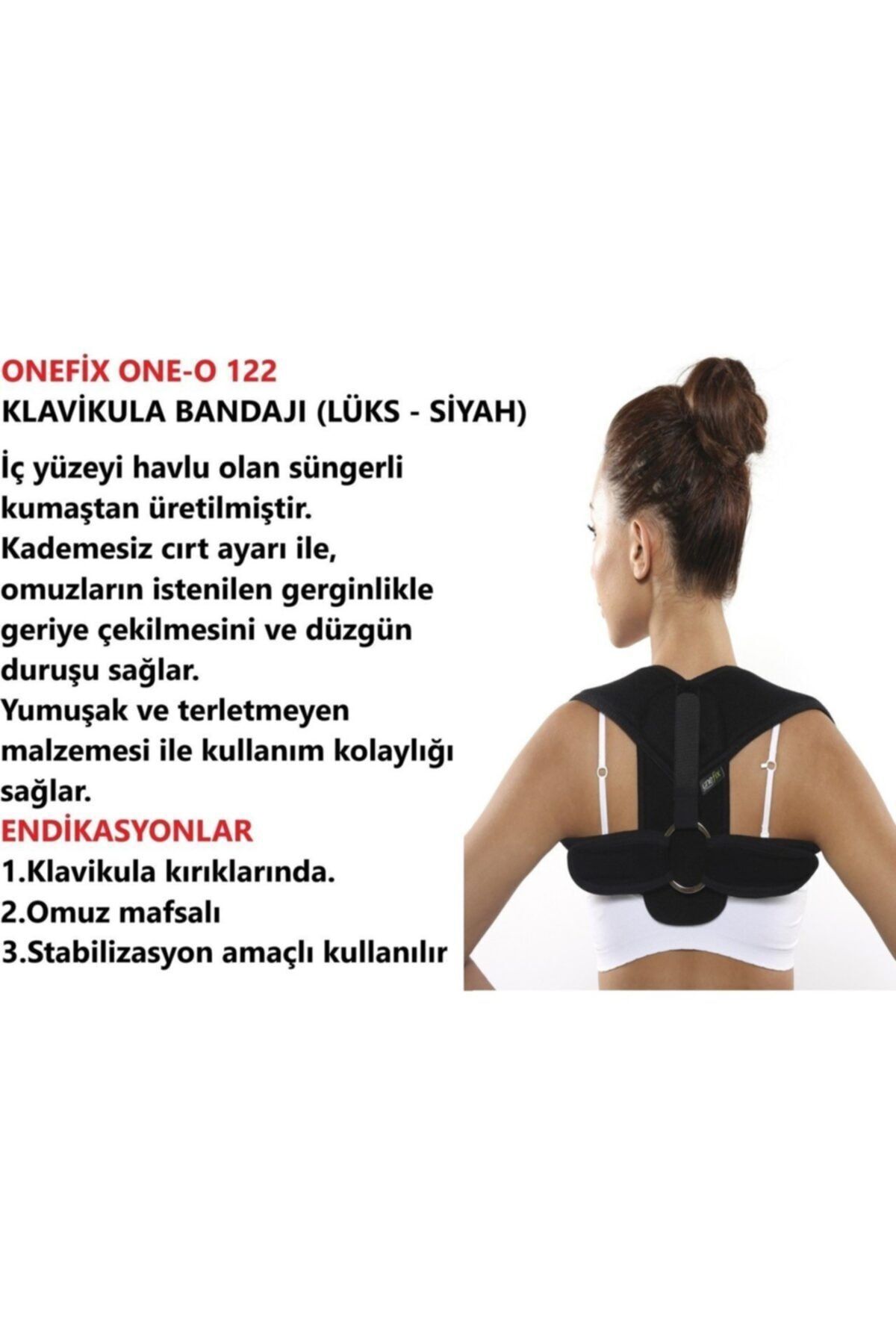 ONEFİX Klavikula Bandajı - 8 Bandajı Lüks Small