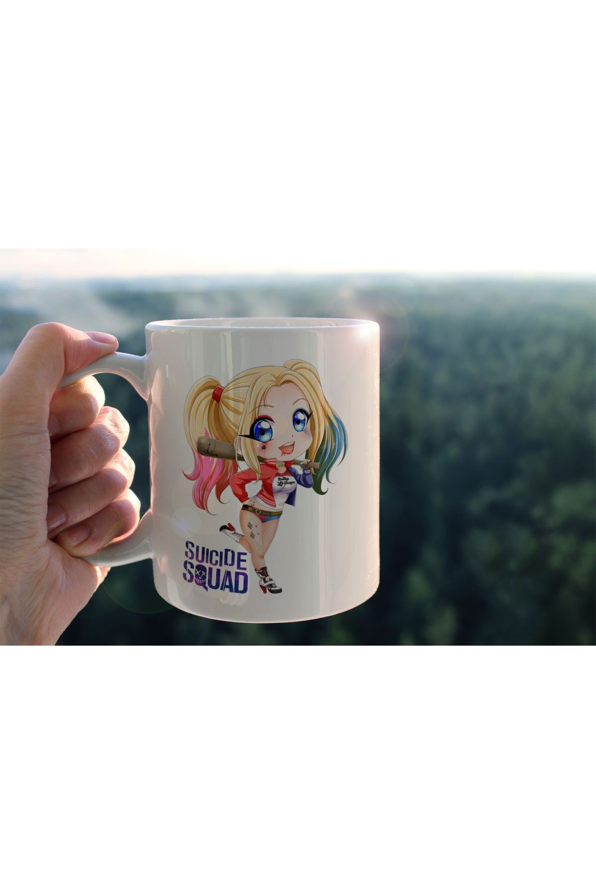 hediyenebak Harley Quinn Baskılı Seramik Kahve Çay Kupası