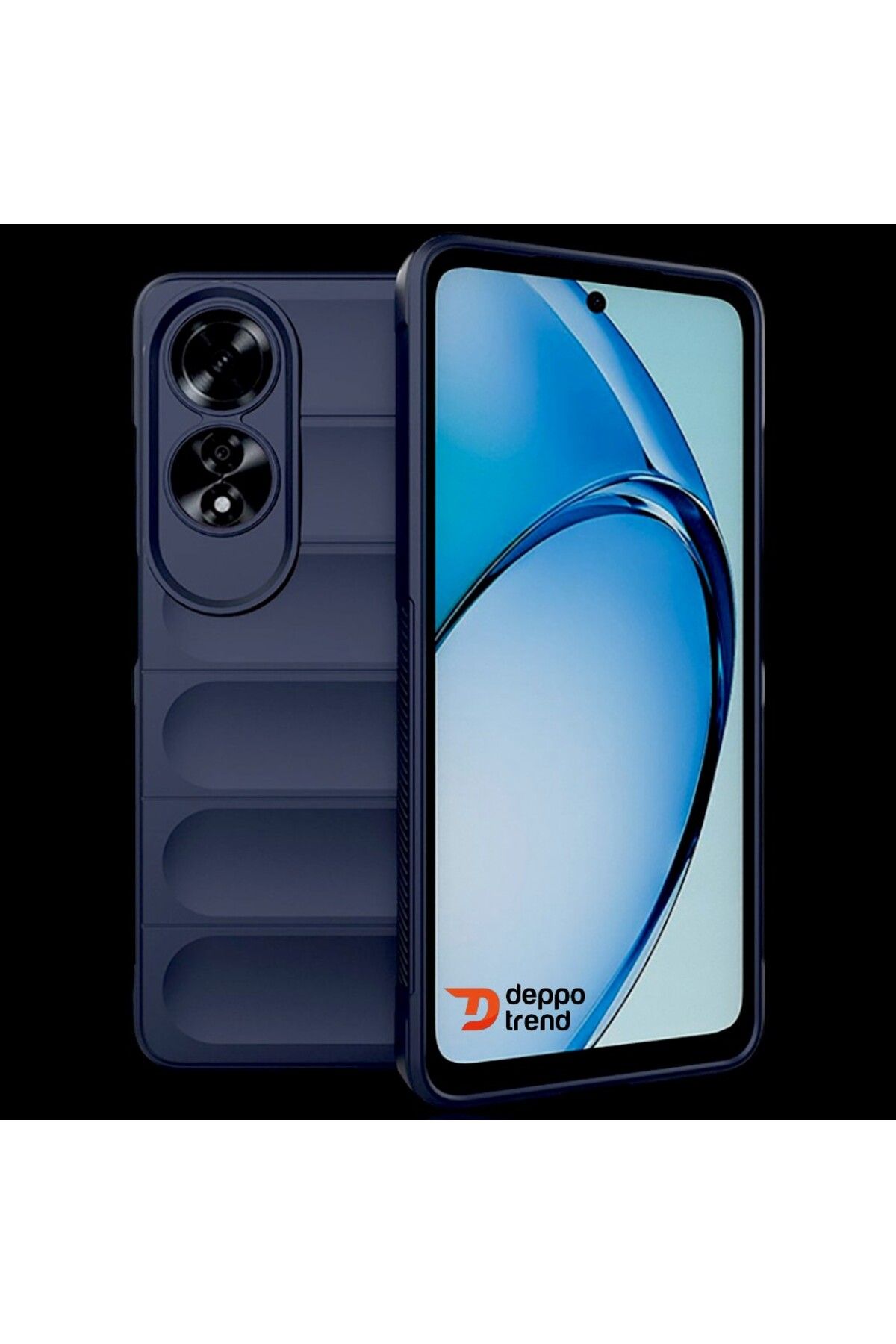 Deppo Trend Oppo A60 Uyumlu Kılıf Kamera Korumalı Darbe Emici Şık Tasarımlı Koruyucu Silikon Kapak