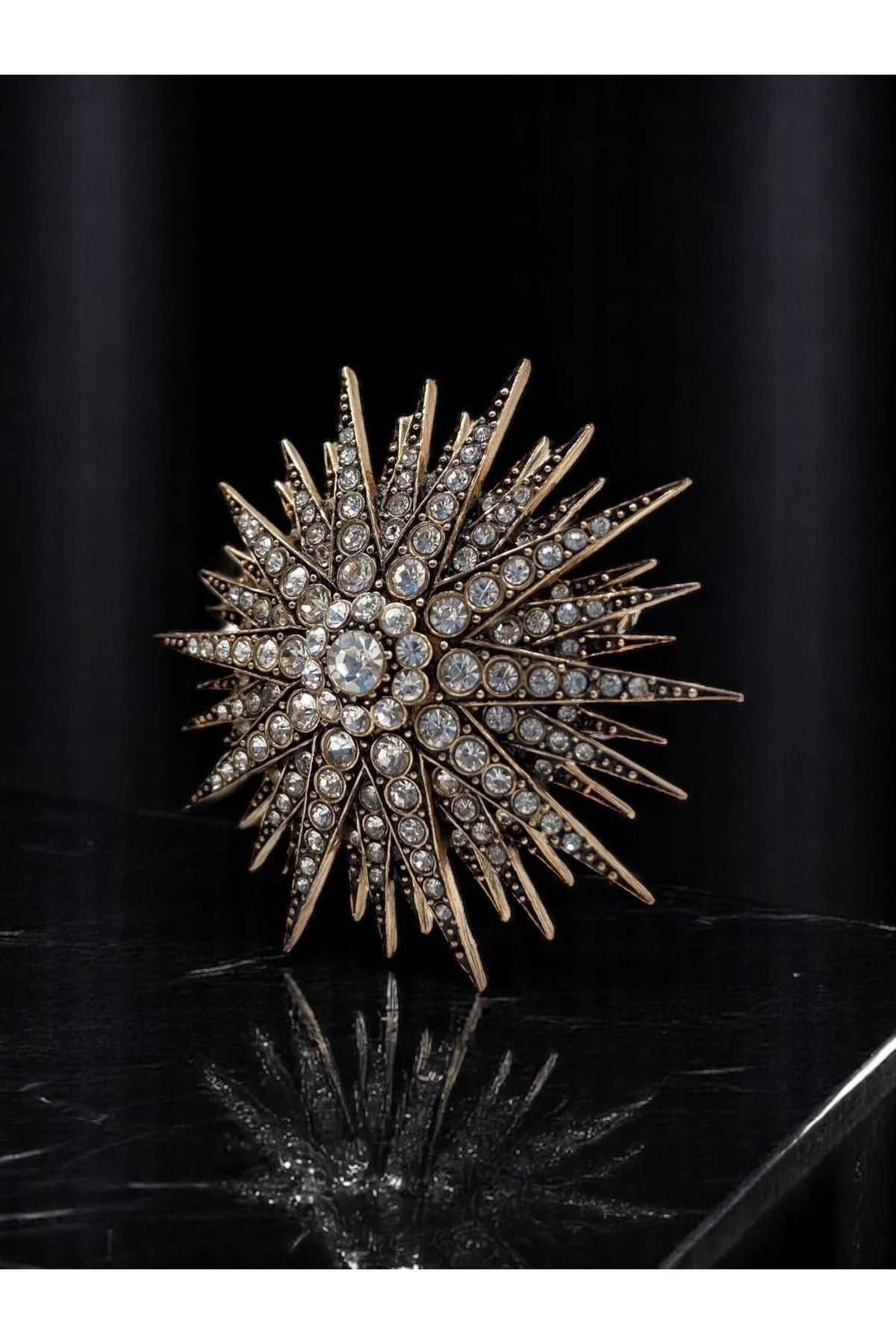 FUYA JEWELLERY Işıltılı Yıldız Broş