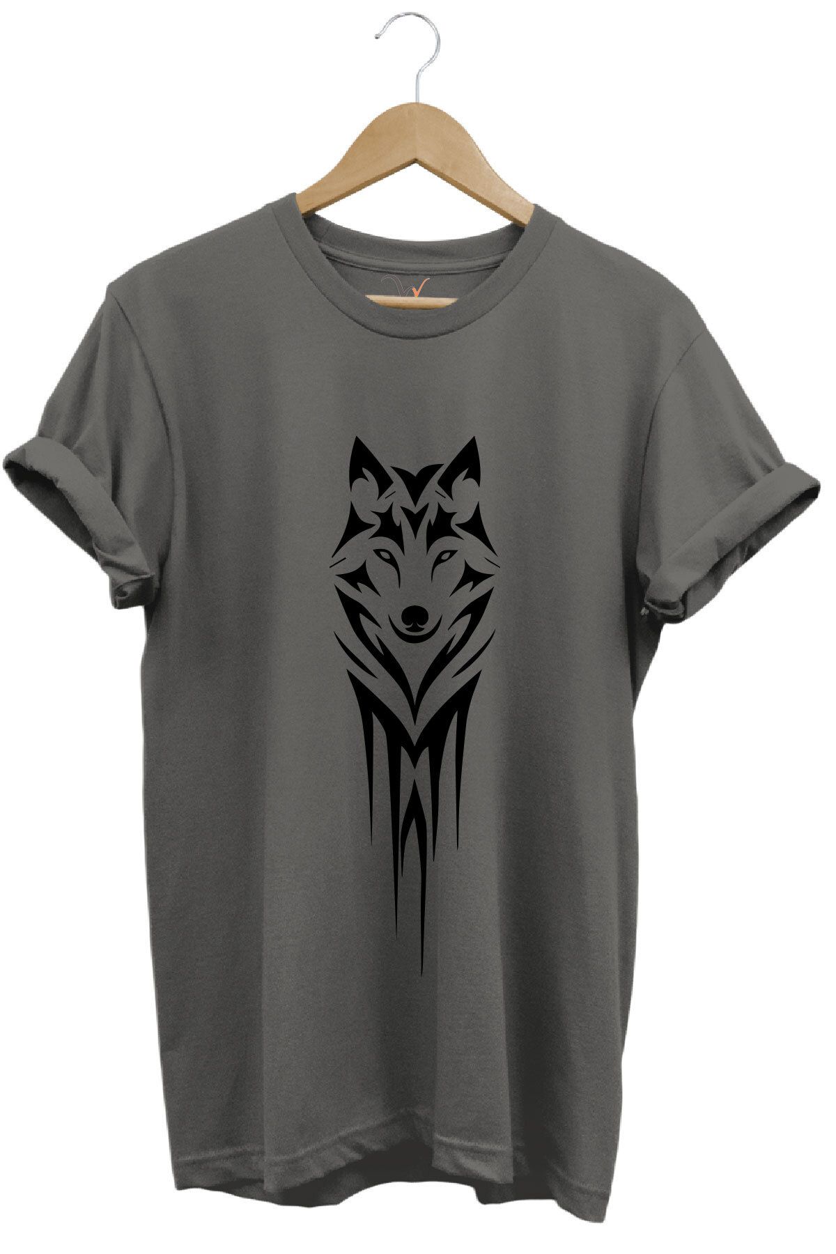 MODA Kurt Baskılı %100 Pamuk Bisiklet Yaka Basic T-shirt