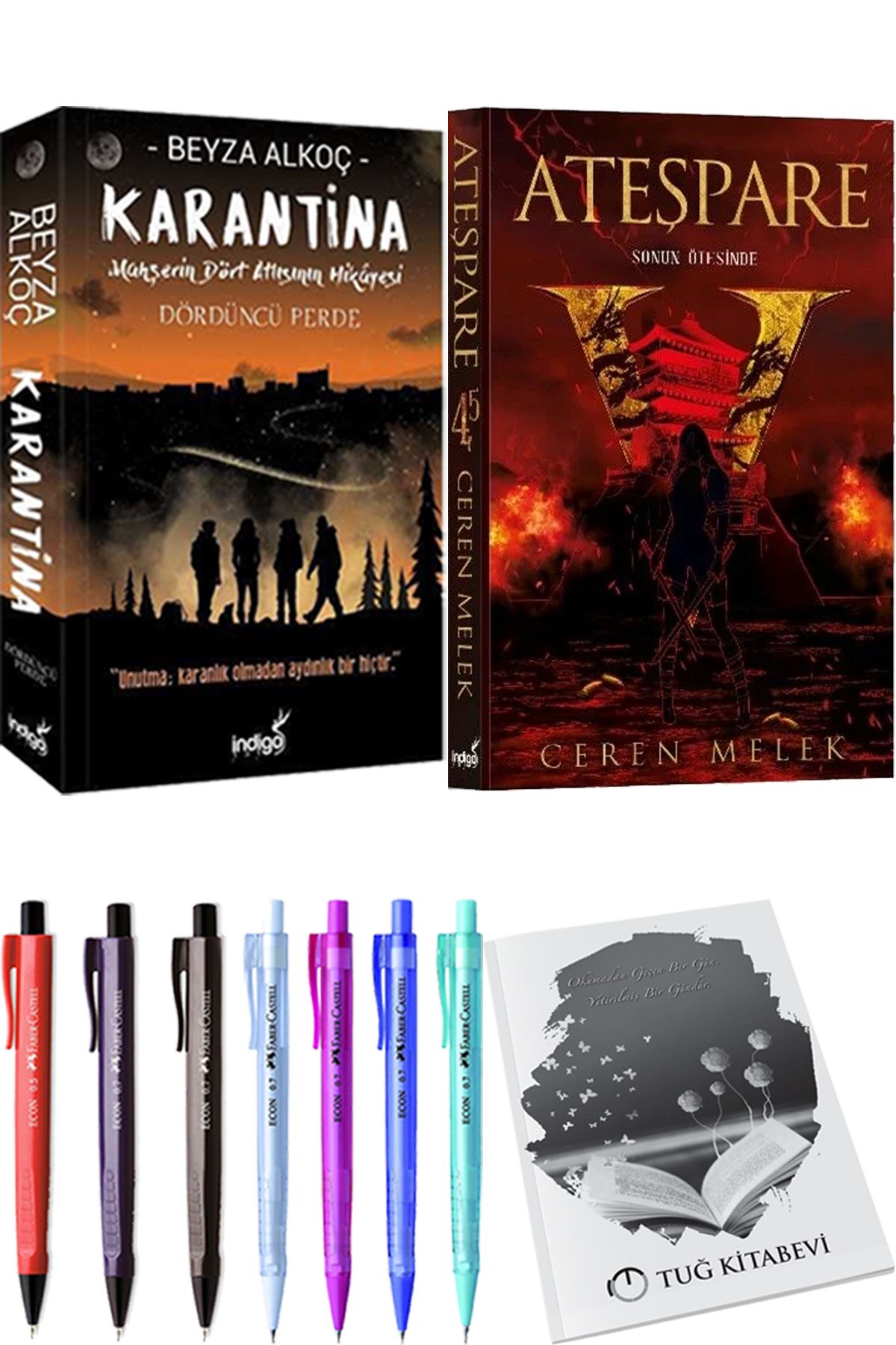 İndigo Kitap Karantina 4 Beyza Alkoç ve Ateşpare 4,5 Sonun Ötesinde + Hediyeli