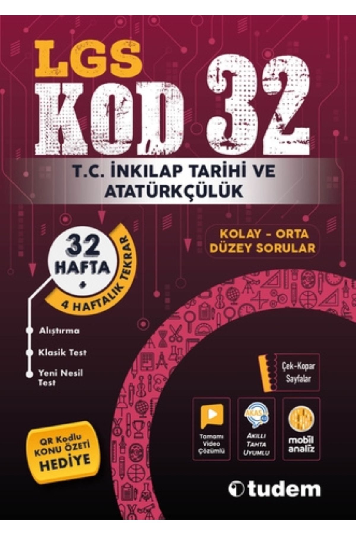 Tudem Yayınları TUDEM Lgs Hazırlık 8.Sınıf İnkılap Tarihi Ve Atatürkçülük Kod 32 (degerkitap)