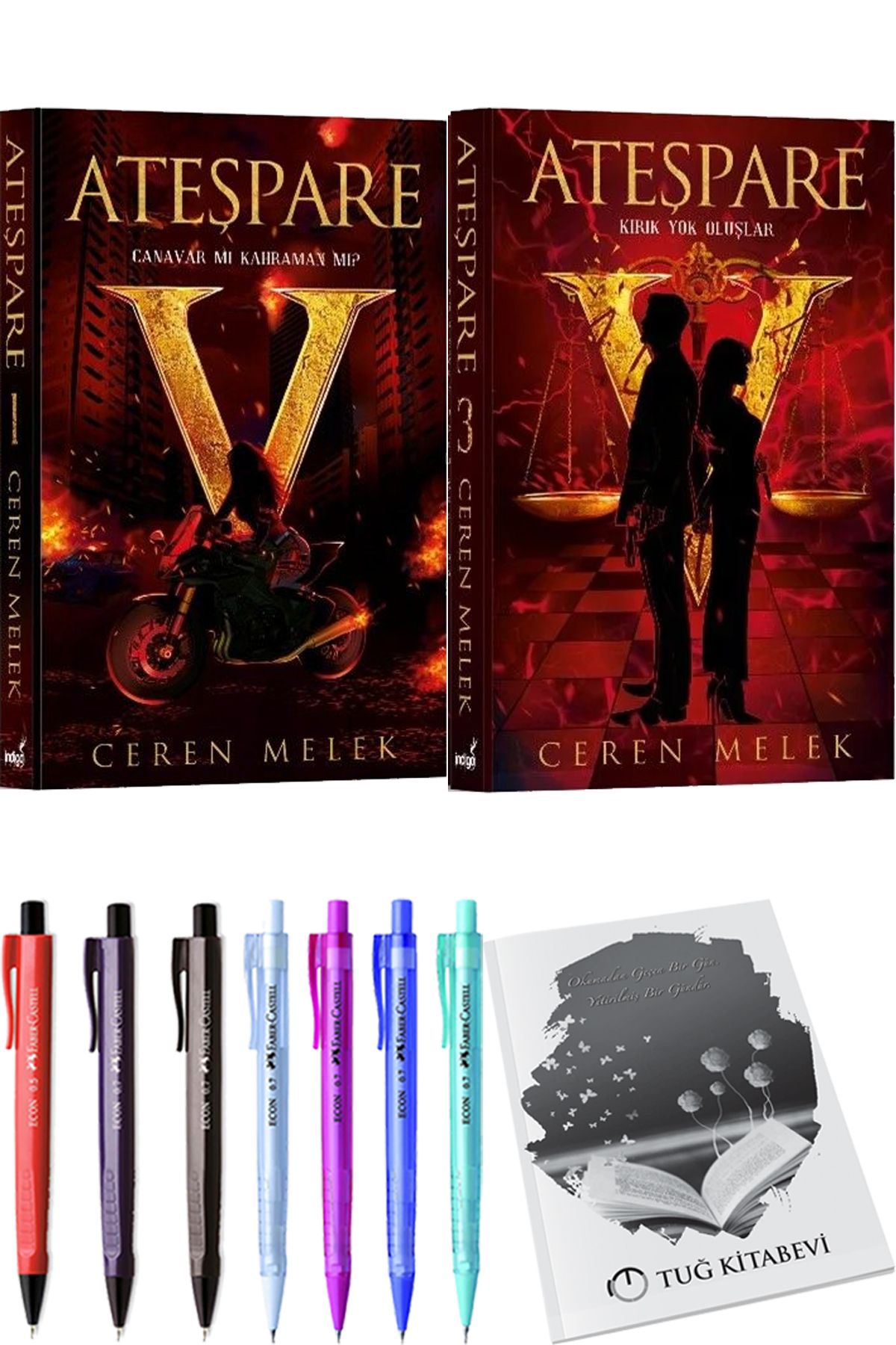 İndigo Kitap Ateşpare 1 Canavar mı Kahraman mı? Ceren Melek ve Ateşpare 3 Kırık Yok Oluşlar + Hediyeli