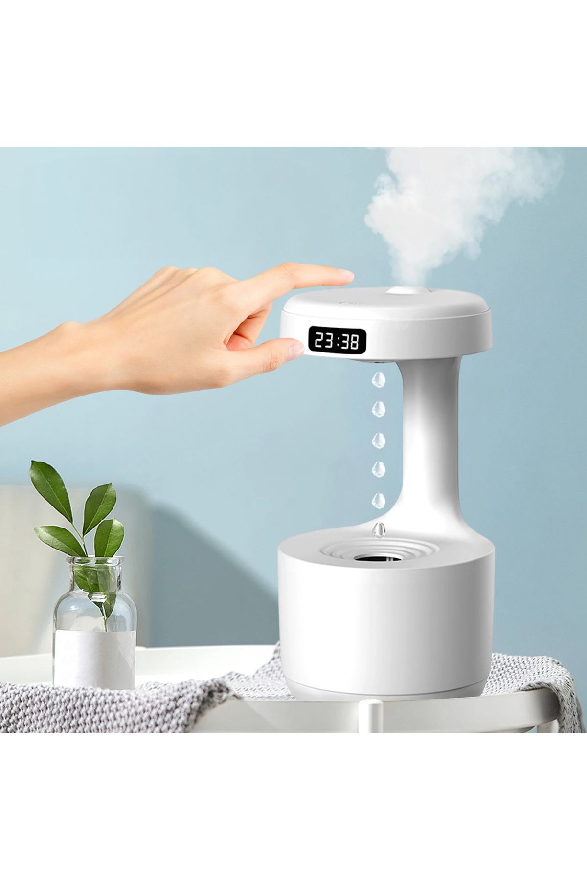 Echo Soul-Difuzor de uleiuri esentiale Echo Soul®, 800 ml pentru casa, lumina led, Anti Gravity Alb 7