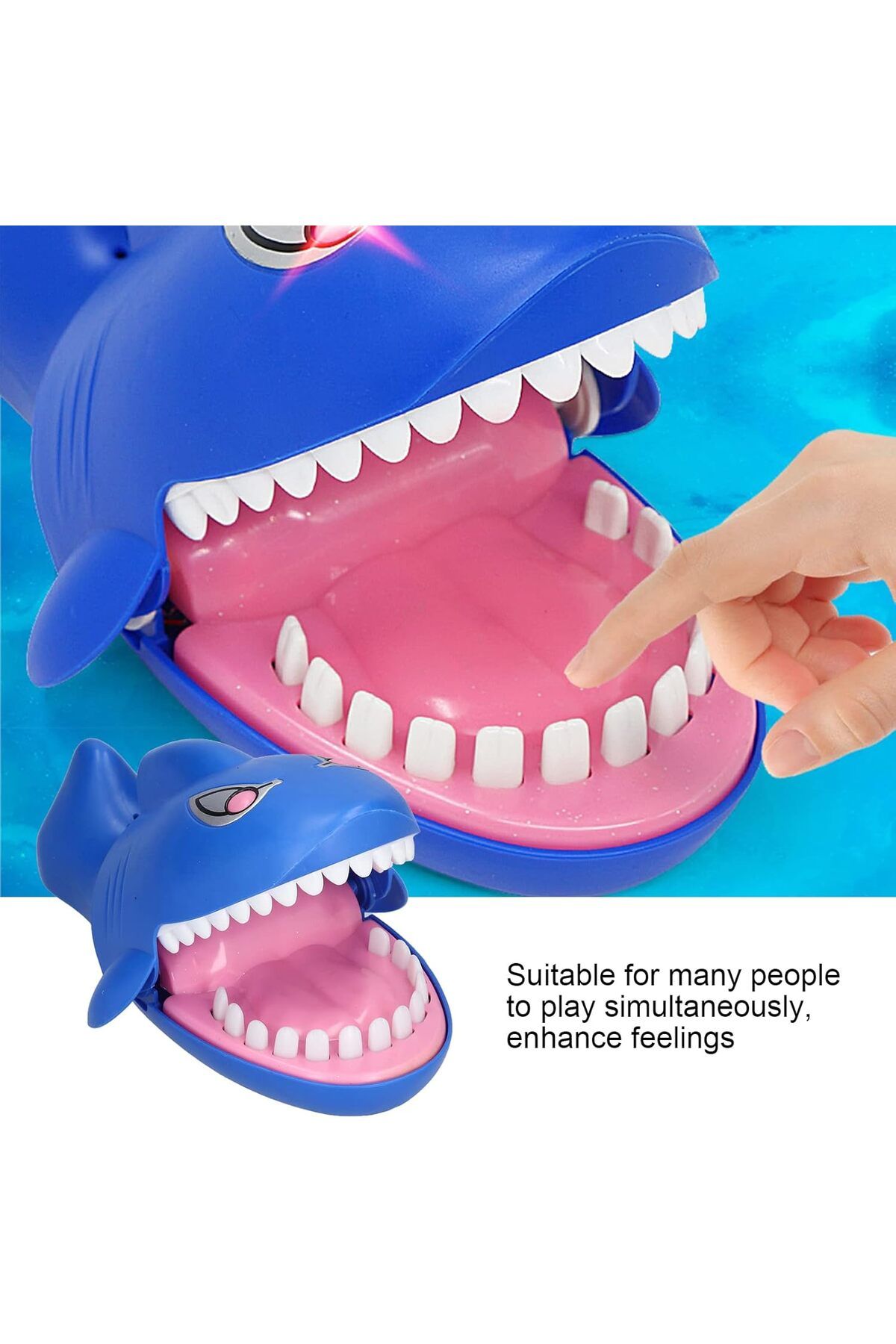 Others-Shark Bite Finger Toy, Sharks Tricky Toy for Scaring, Bite Game Biting Finger Pressing Shark 5