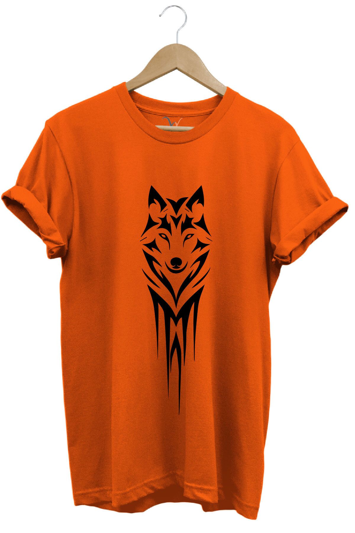 MODA Kurt Baskılı %100 Pamuk Bisiklet Yaka Basic T-shirt