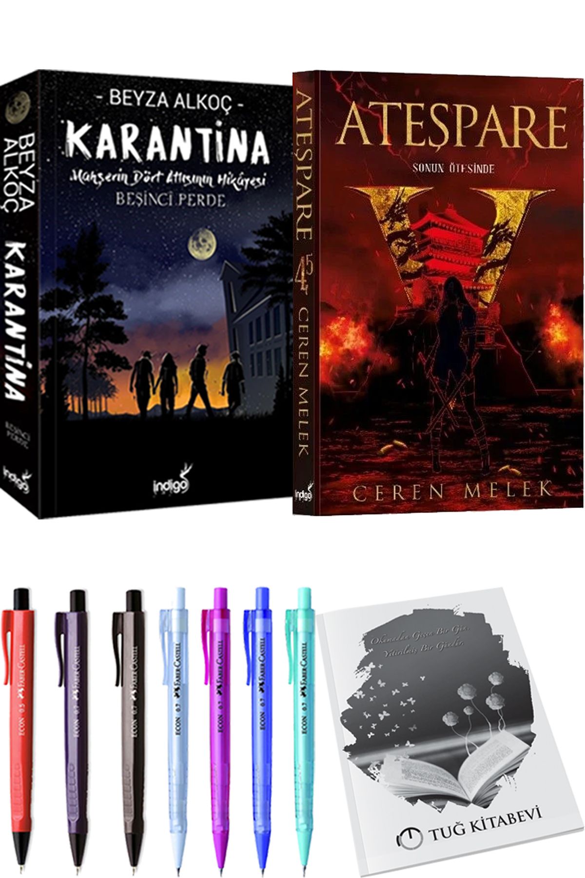 İndigo Kitap Karantina 5 Beyza Alkoç ve Ateşpare 4,5 Sonun Ötesinde + Hediyeli