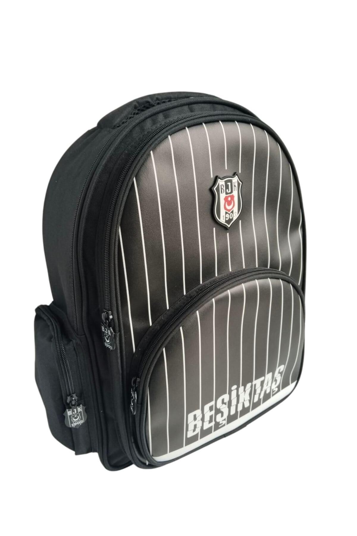 Beşiktaş Beşiktaş Çubuk Desenli Suni Deri Okul Sırt Çantası 25352